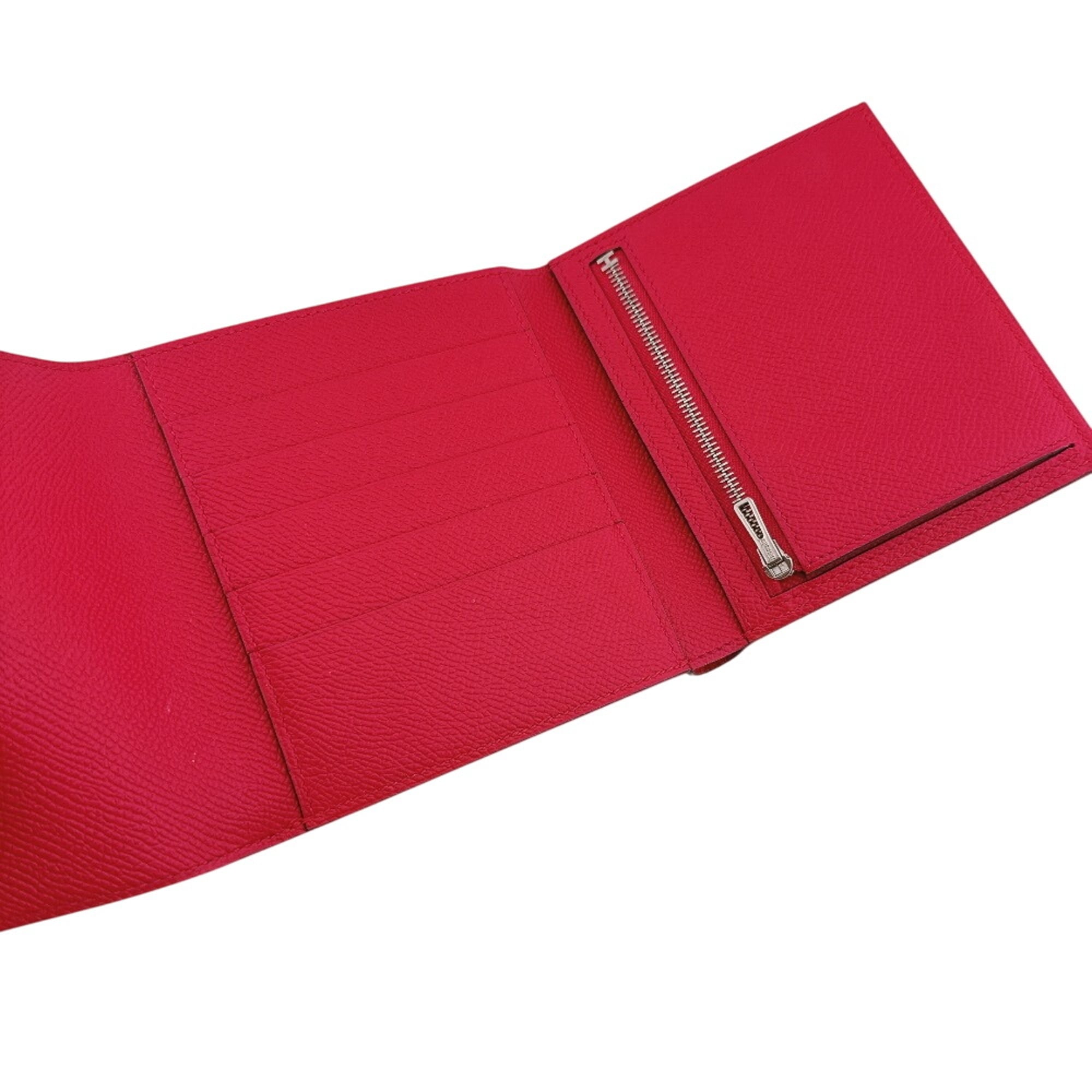 Hermes Pink Epsom Leather Wallet (Tri-Fold) (Pre-Owned)