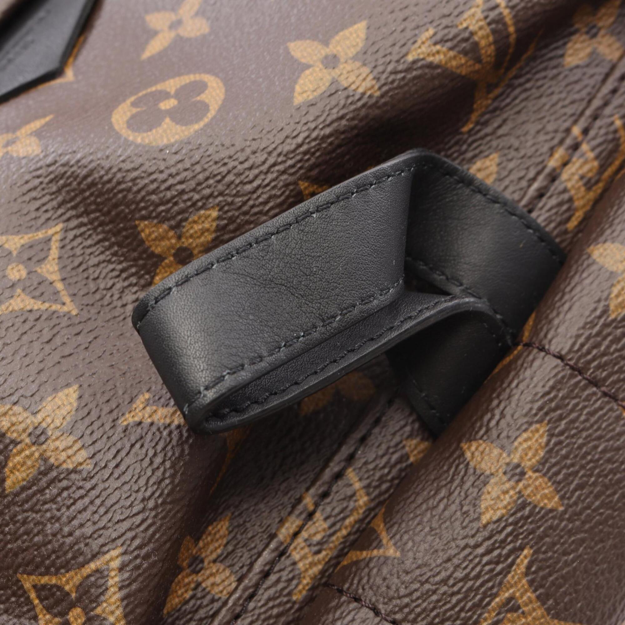 Louis Vuitton Brown Coated Canvas Pvc Monogram Leather Backpack Handbag (Pre-Owned)