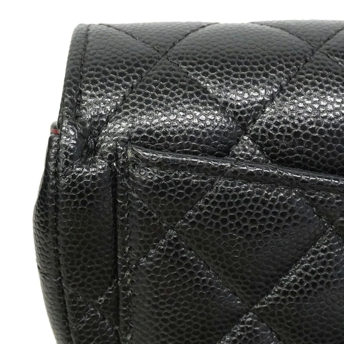 Chanel Black Grained Calfskin Shoulder Bag (Pre-Owned)