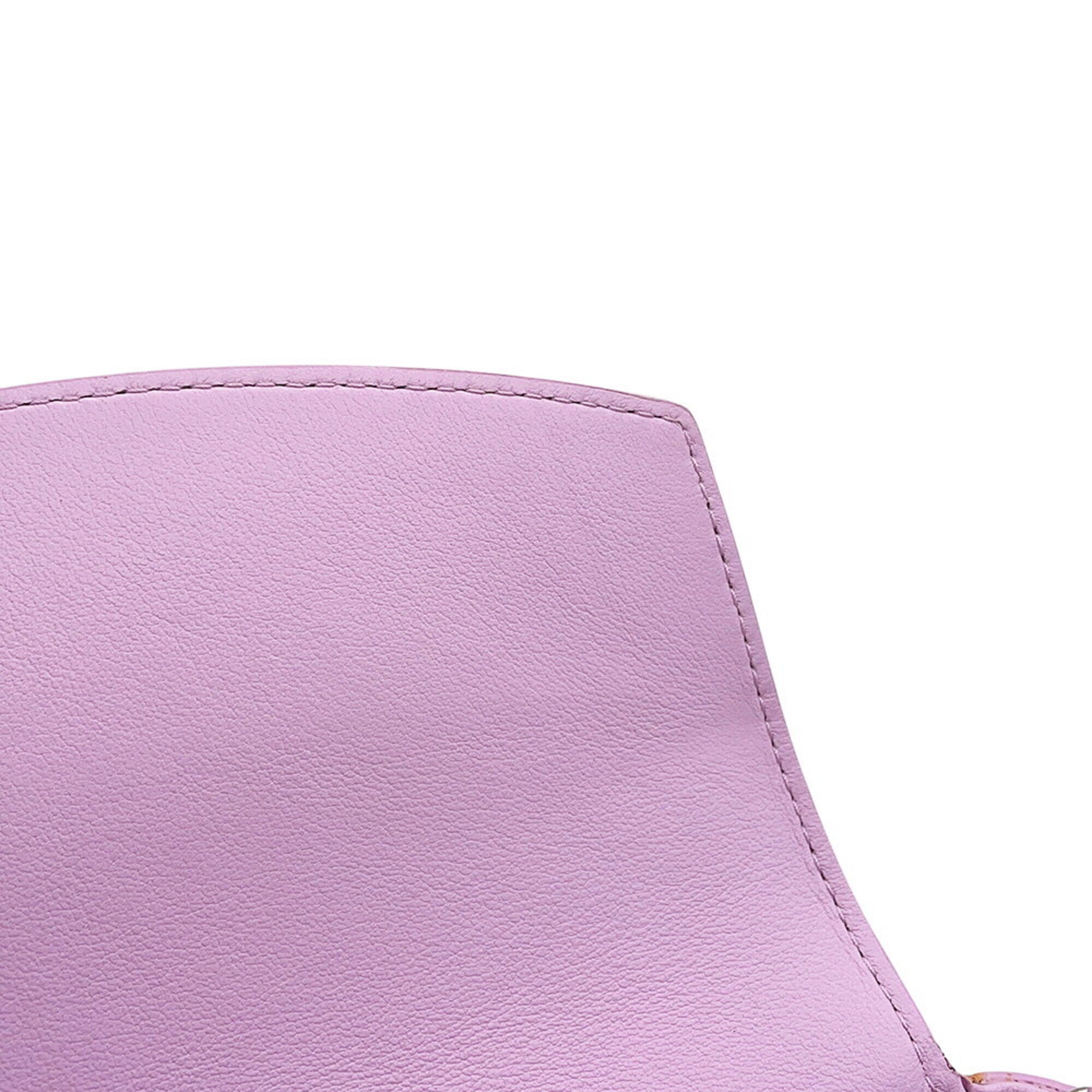 Christian Dior Pink Leather Chain/Shoulder Wallet (Pre-Owned)