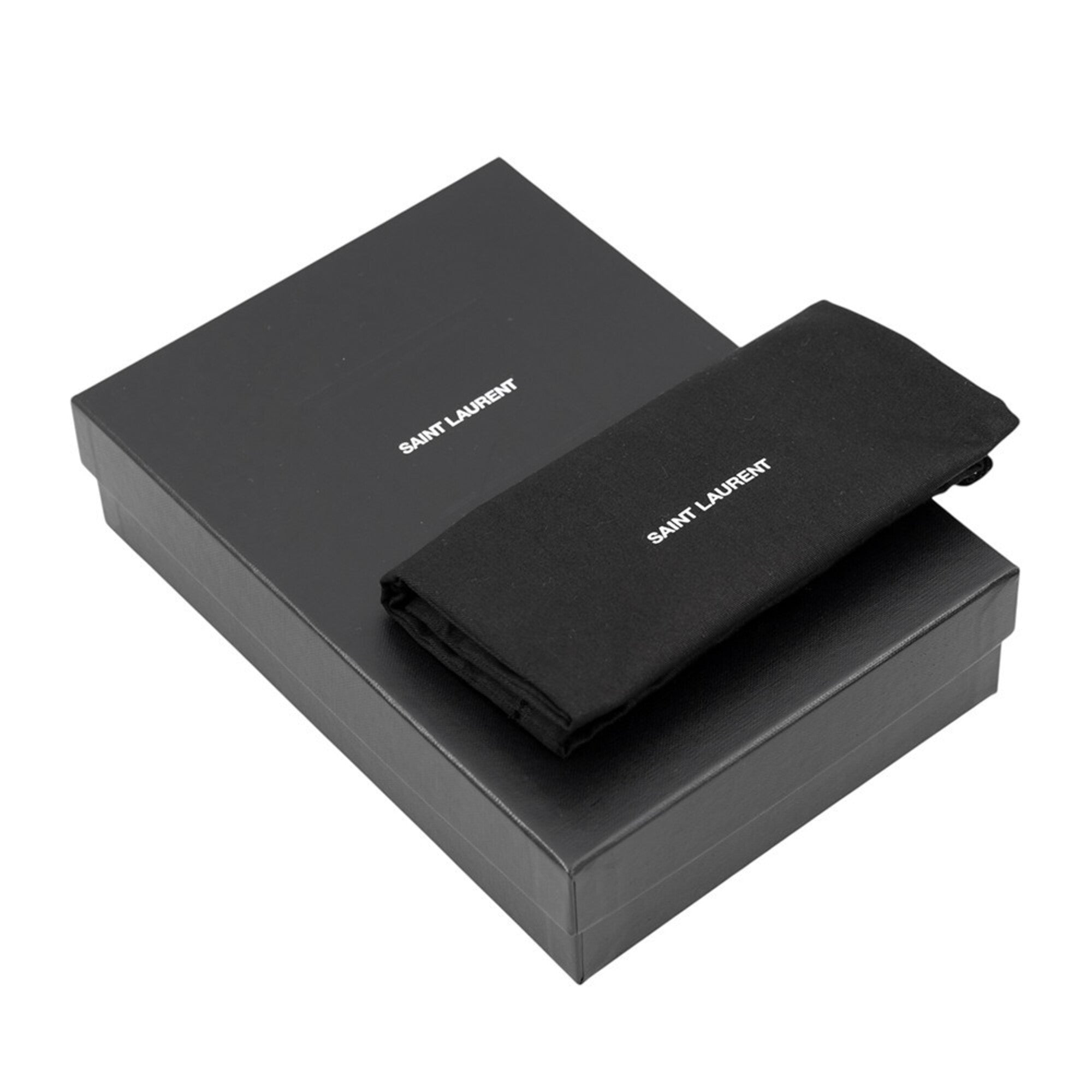 Saint Laurent White Chain/Shoulder Wallet (Pre-Owned)