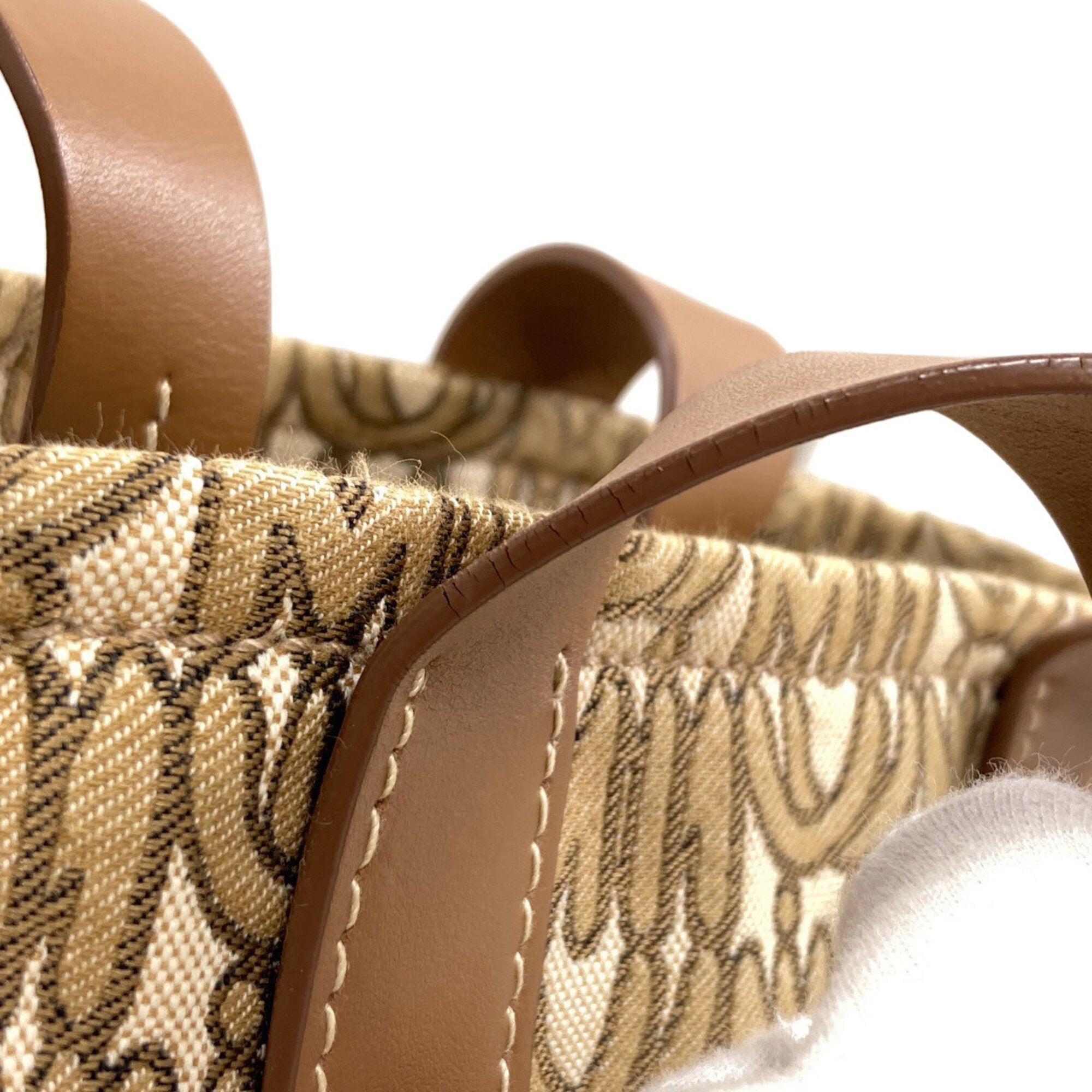Miu Miu Brown Canvas Handbag (Pre-Owned)