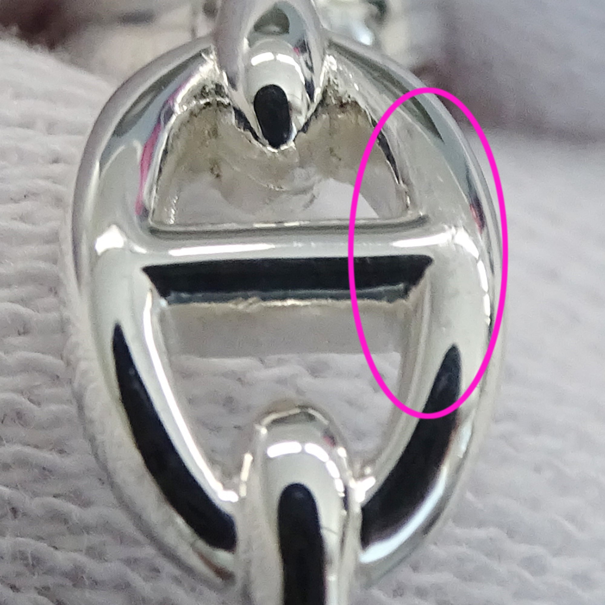 Hermes Silver Silver 925 Band Ring (Pre-Owned)