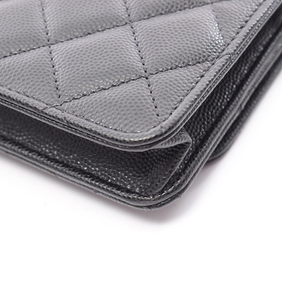 Chanel Black Grained Calfskin Handbag Shoulder Bag (Pre-Owned)