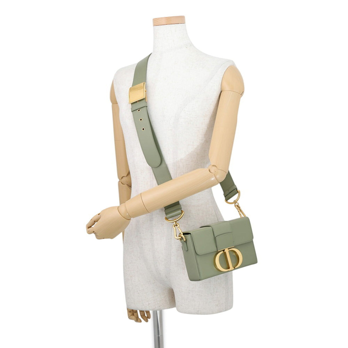 Christian Dior Green Leather Handbag Shoulder Bag (Pre-Owned)