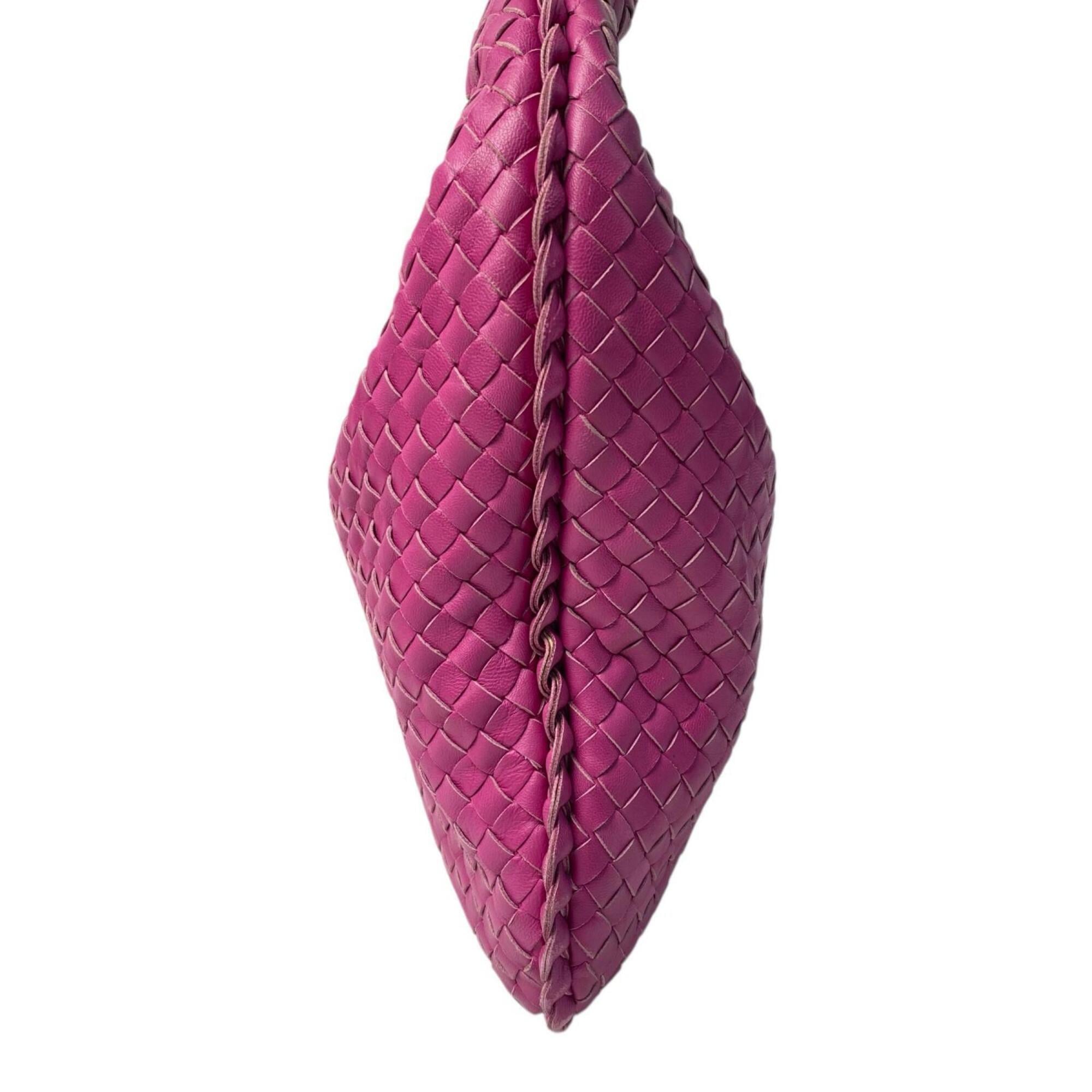 Bottega Veneta Pink Purple Leather Shoulder Bag (Pre-Owned)