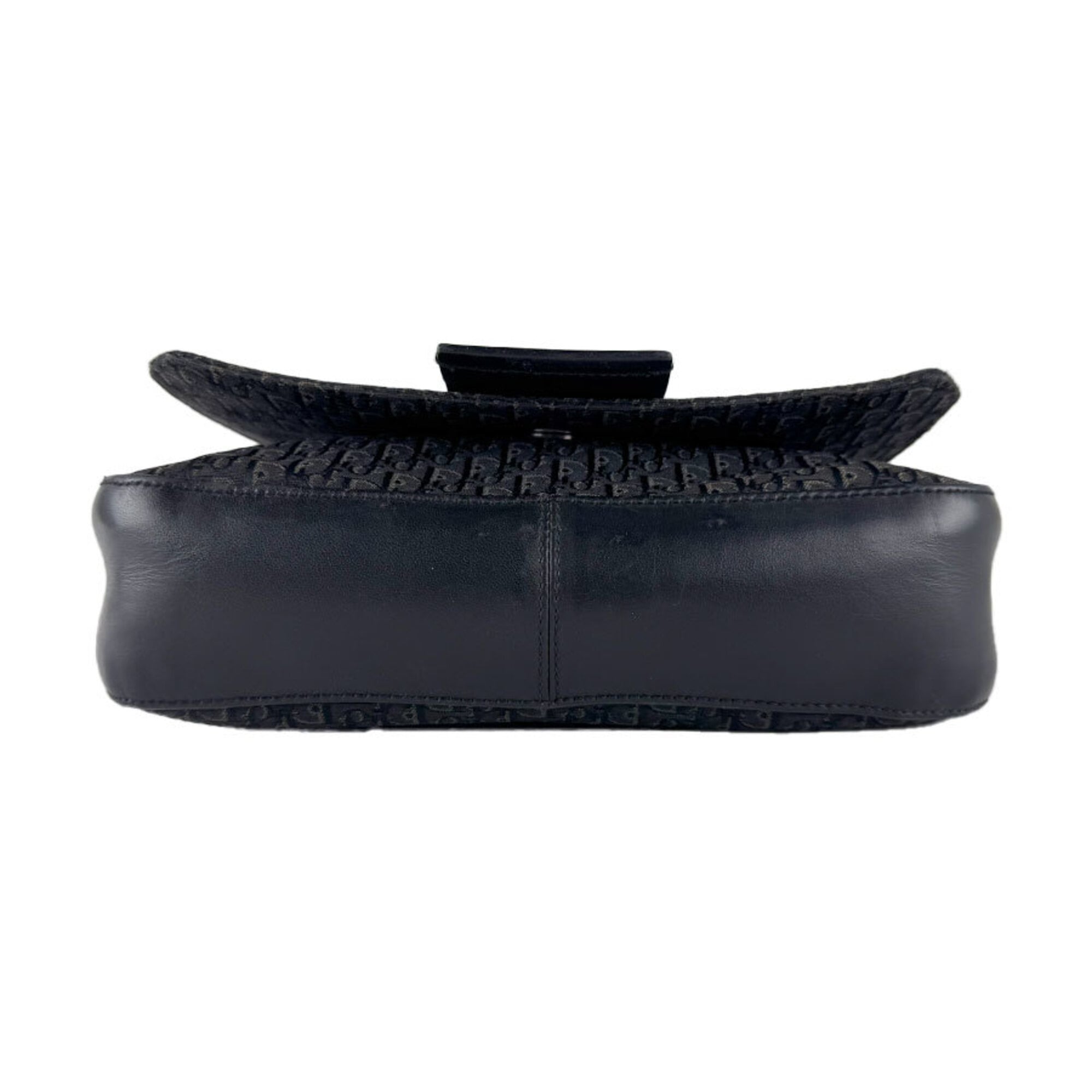 Christian Dior Black Canvas Leather Shoulder Bag (Pre-Owned)