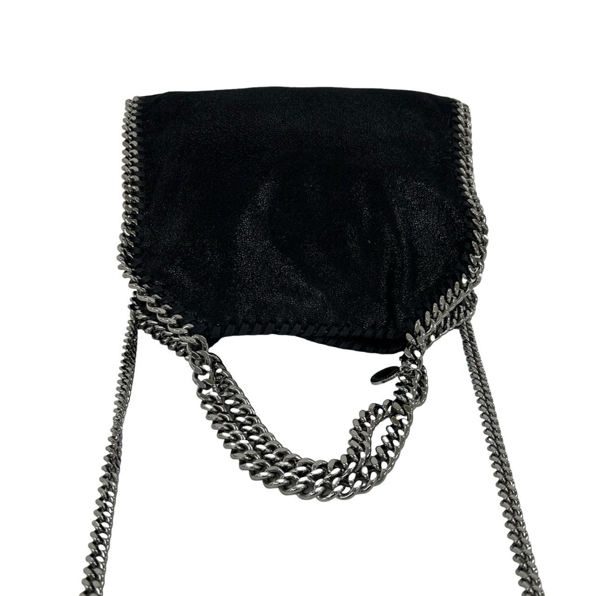 Stella Mccartney Black Leather Handbag Shoulder Bag (Pre-Owned)