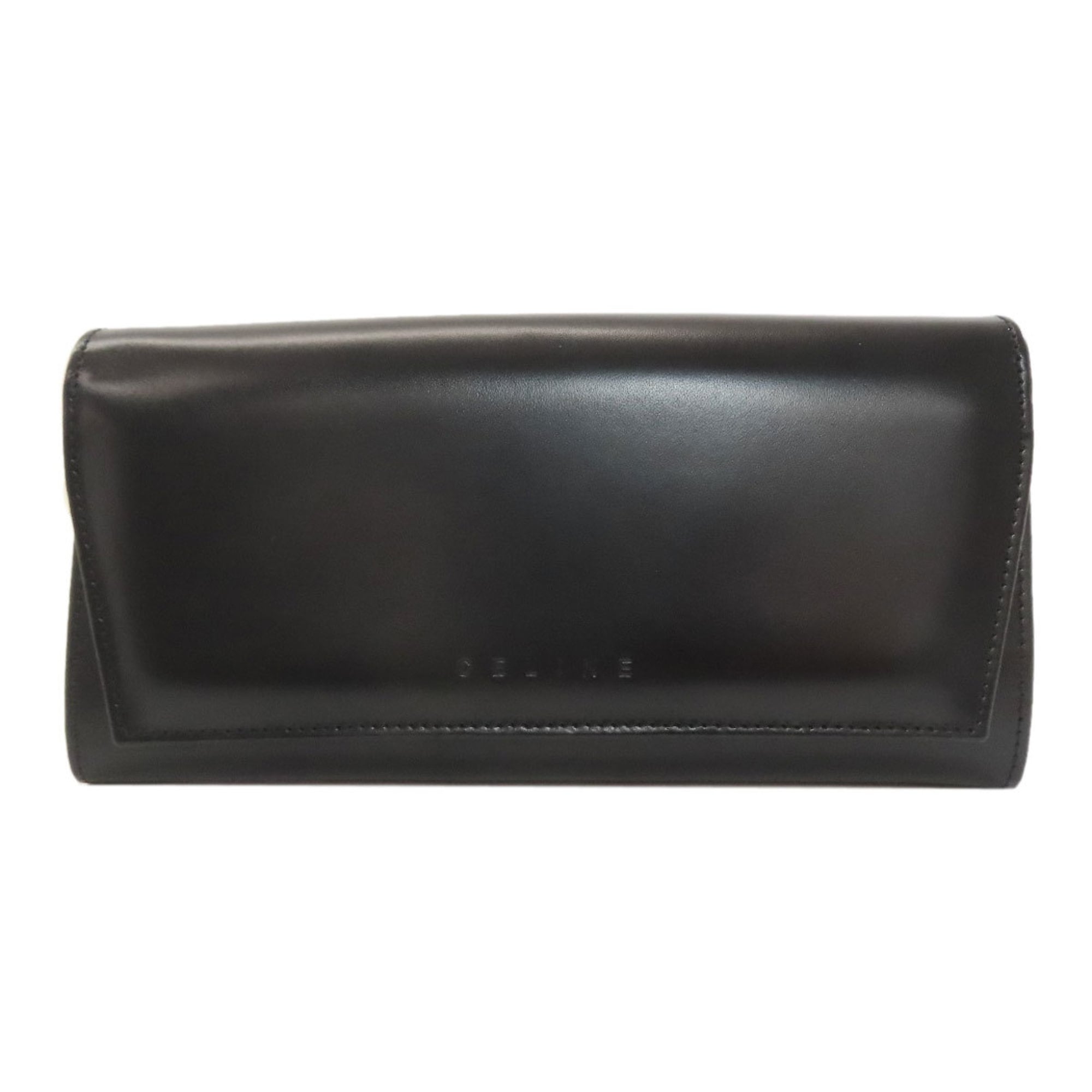 Celine Black Leather Long Wallet (Bi-Fold) (Pre-Owned)
