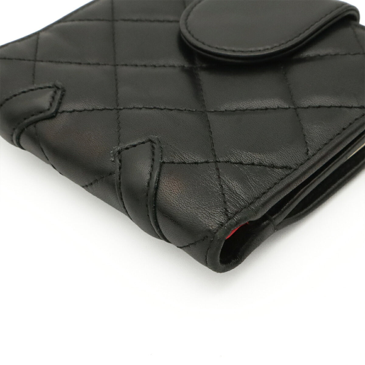 Chanel Black Pink White Leather Wallet (Bi-Fold) (Pre-Owned)