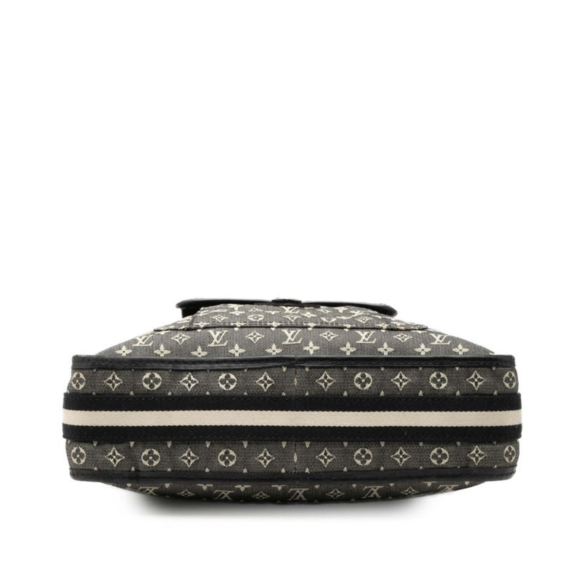 Louis Vuitton Monogram Mini Black Canvas Leather Shoulder Bag (Pre-Owned)