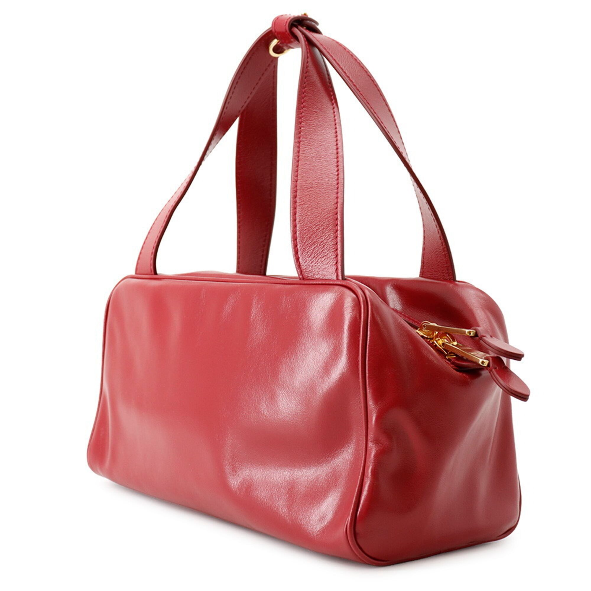 Miu Miu Red Color Leather Handbag (Pre-Owned)