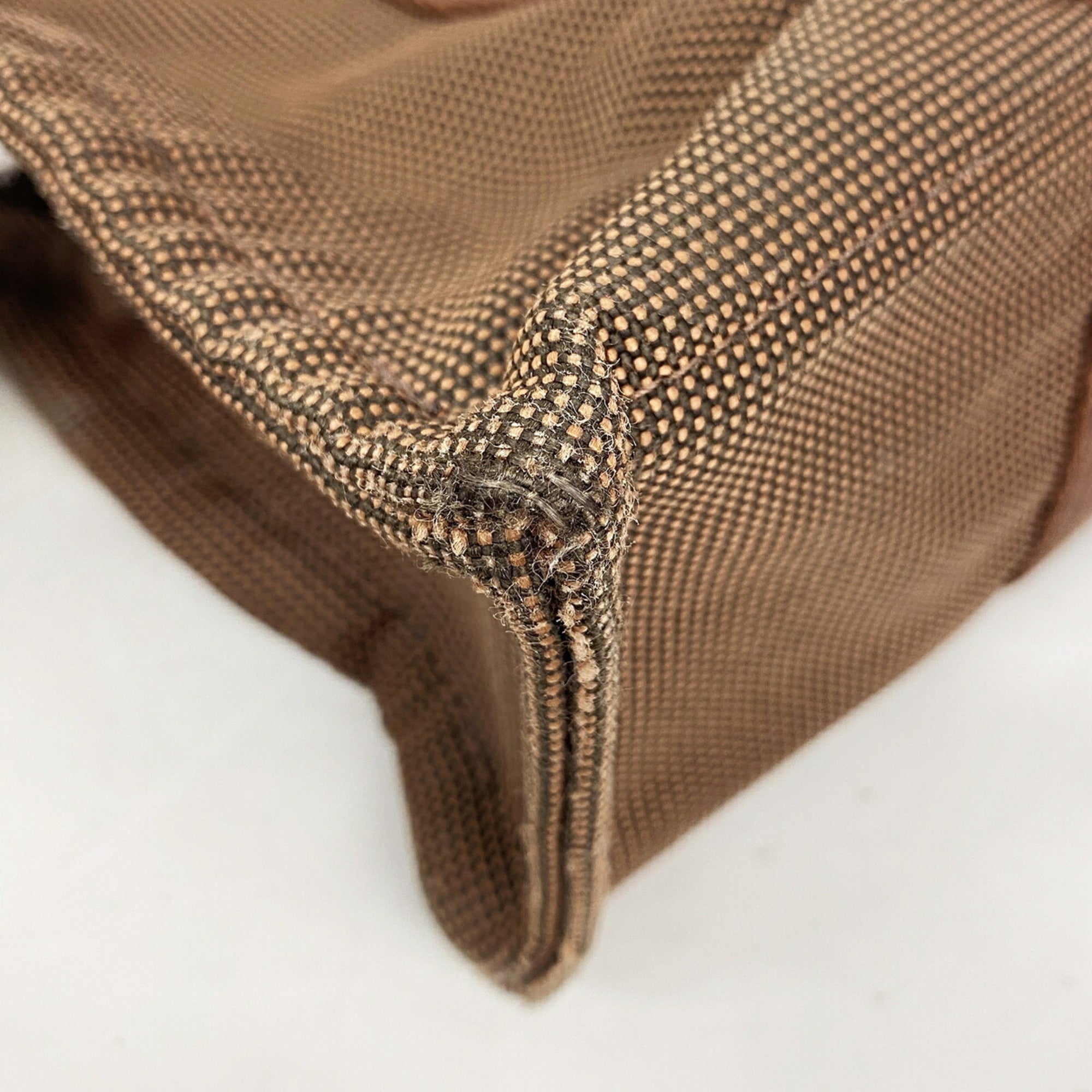 Hermes Brown Nylon Tote Bag (Pre-Owned)
