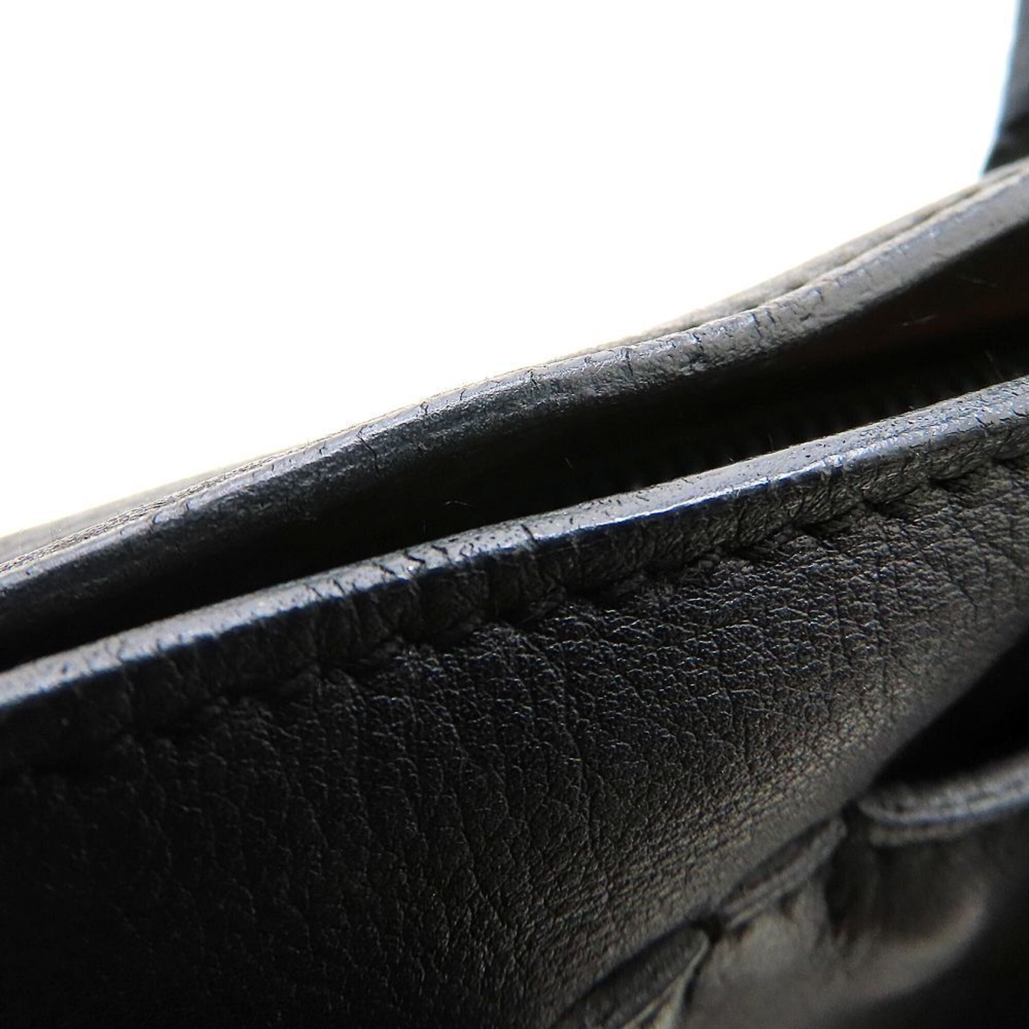 Hermes Black Veau Derma Handbag (Pre-Owned)
