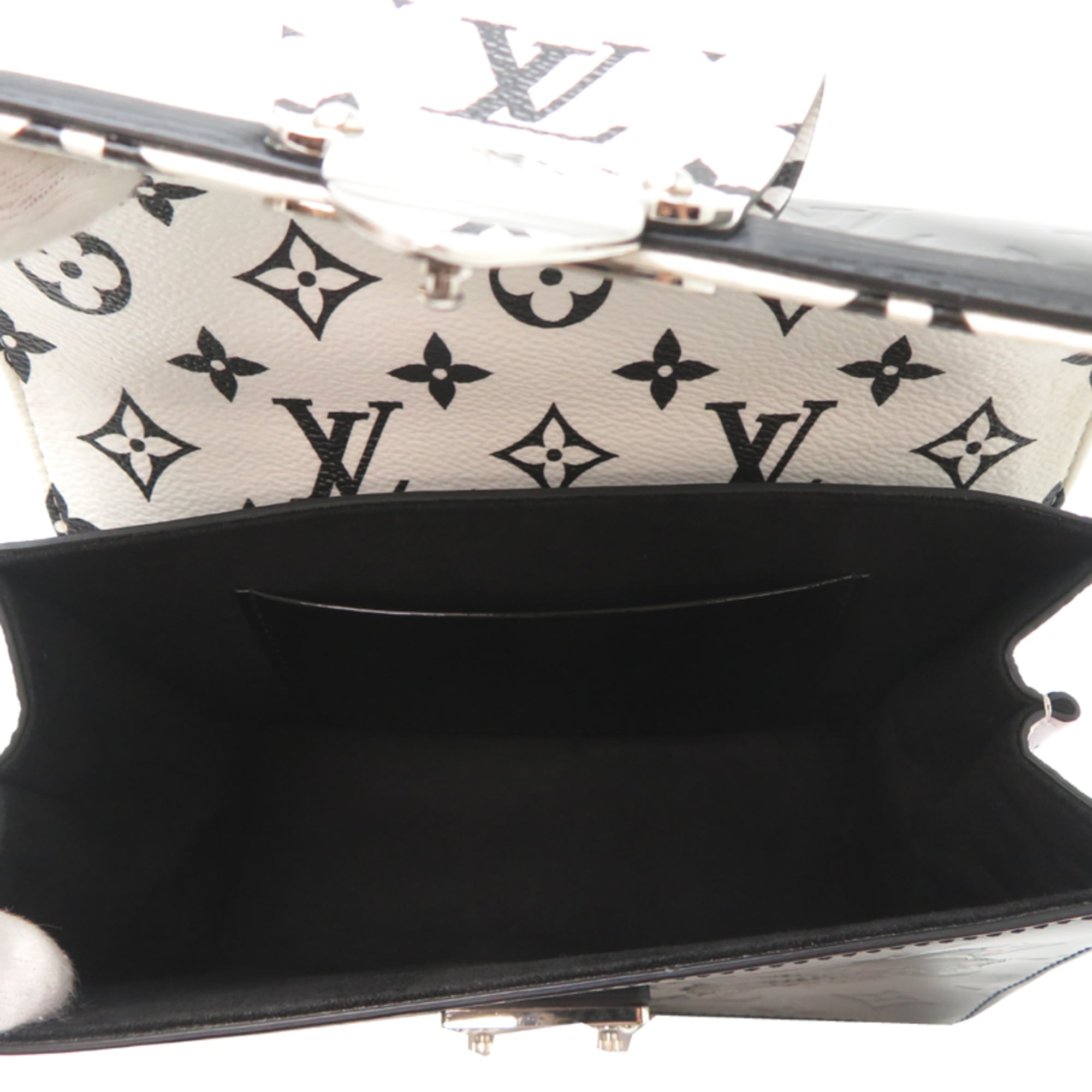 Louis Vuitton Black White Vernis Epi Leather Shoulder Bag (Pre-Owned)