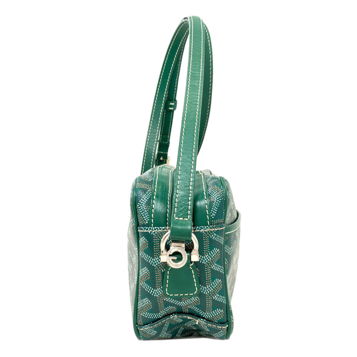 Goyard Green Coated Canvas Shoulder Bag (Pre-Owned)