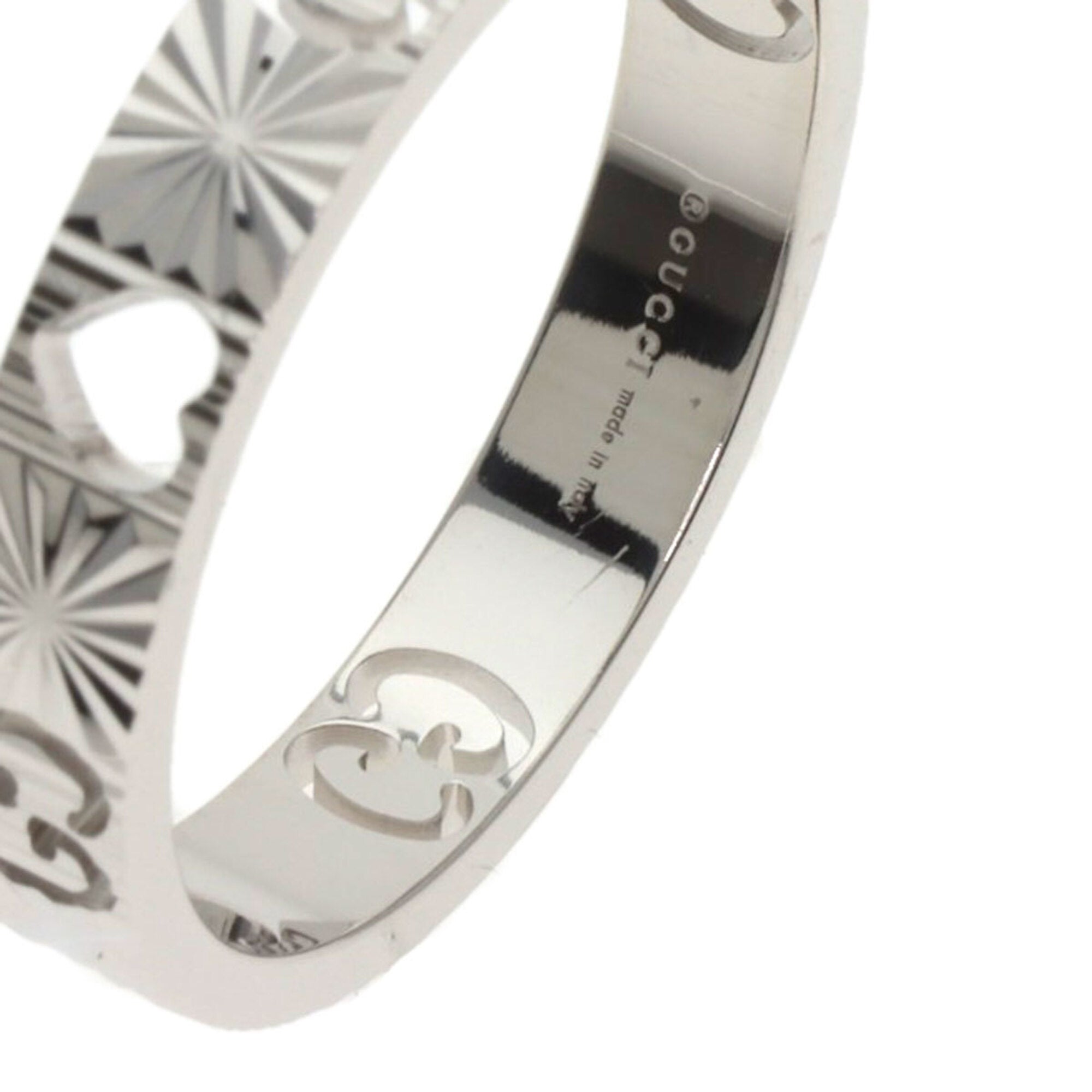 Gucci Icon White Gold (18K) Band Ring (Pre-Owned)