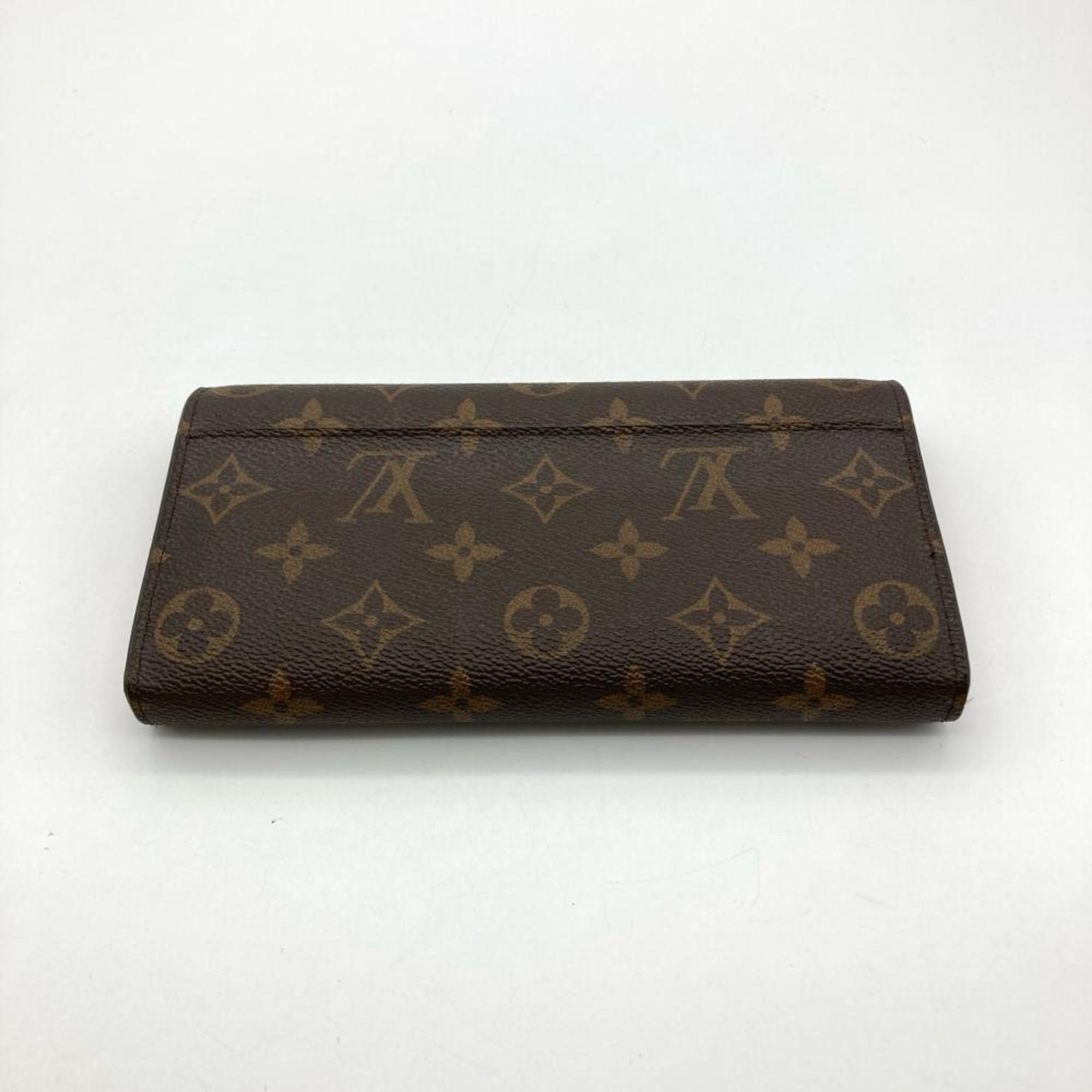 Louis Vuitton Brown Monogram Canvas Long Wallet (Tri-Fold) (Pre-Owned)