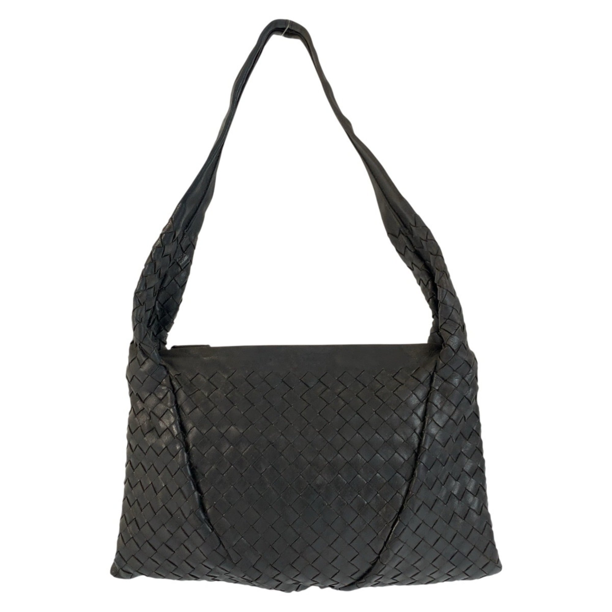 Bottega Veneta Black Leather Shoulder Bag (Pre-Owned)