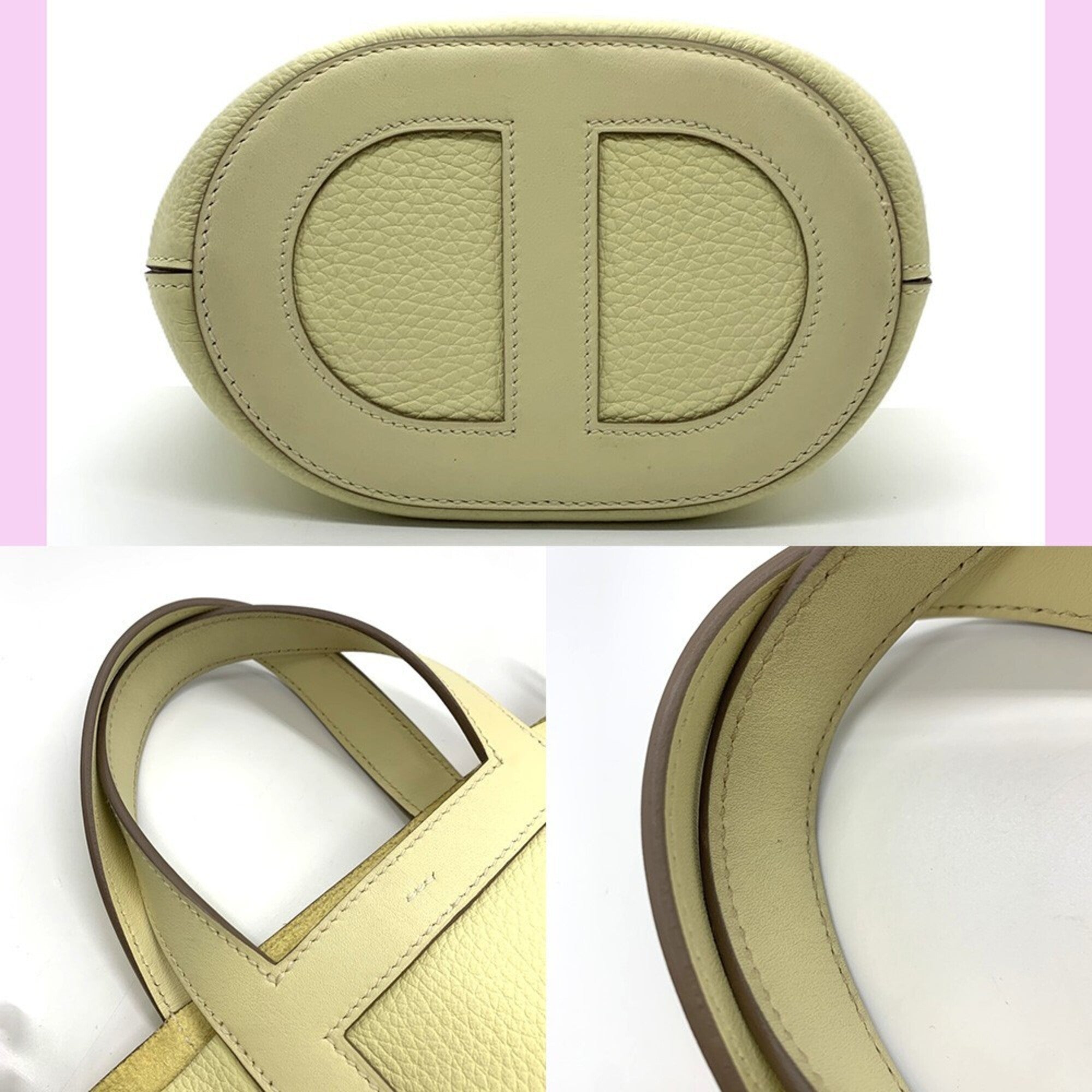 Hermes Yellow Taurillon Clemence Leather Handbag (Pre-Owned)
