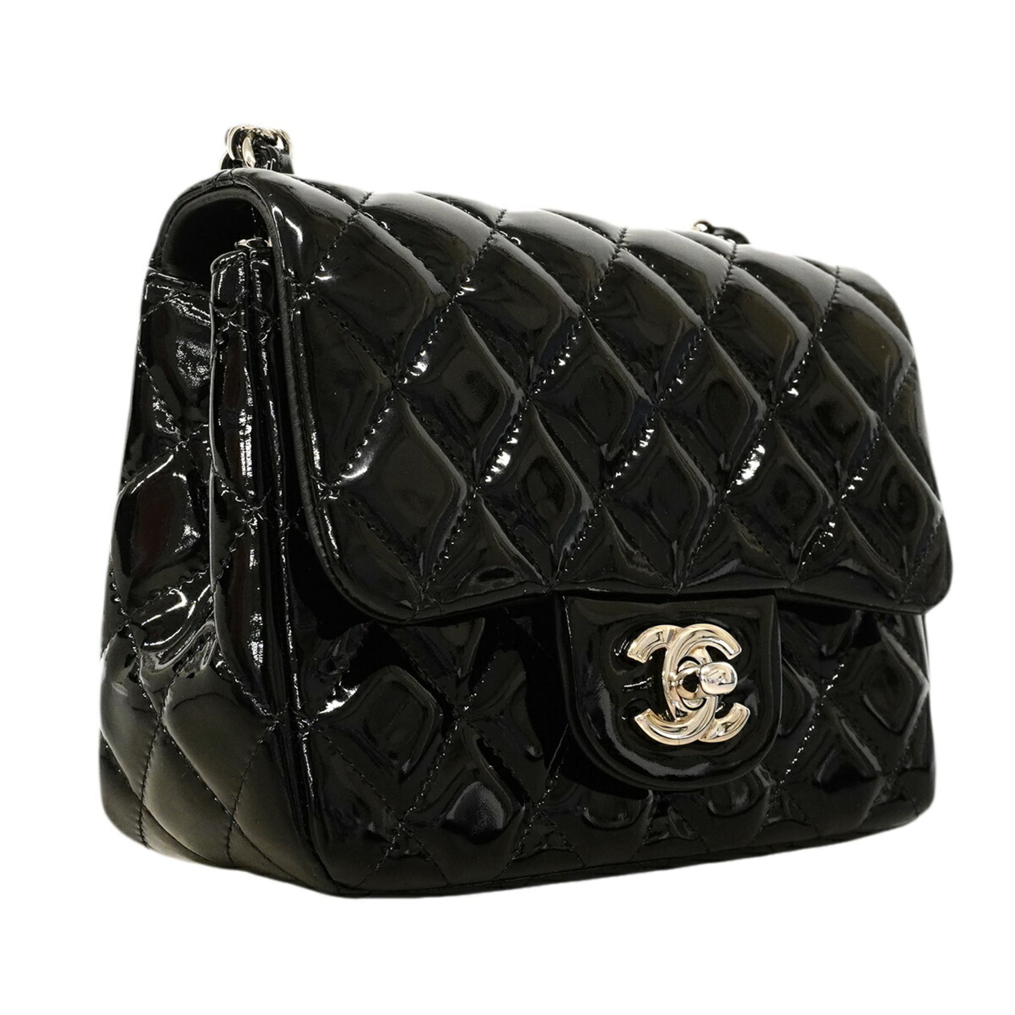 Chanel Black Patent Leather Shoulder Bag (Pre-Owned)