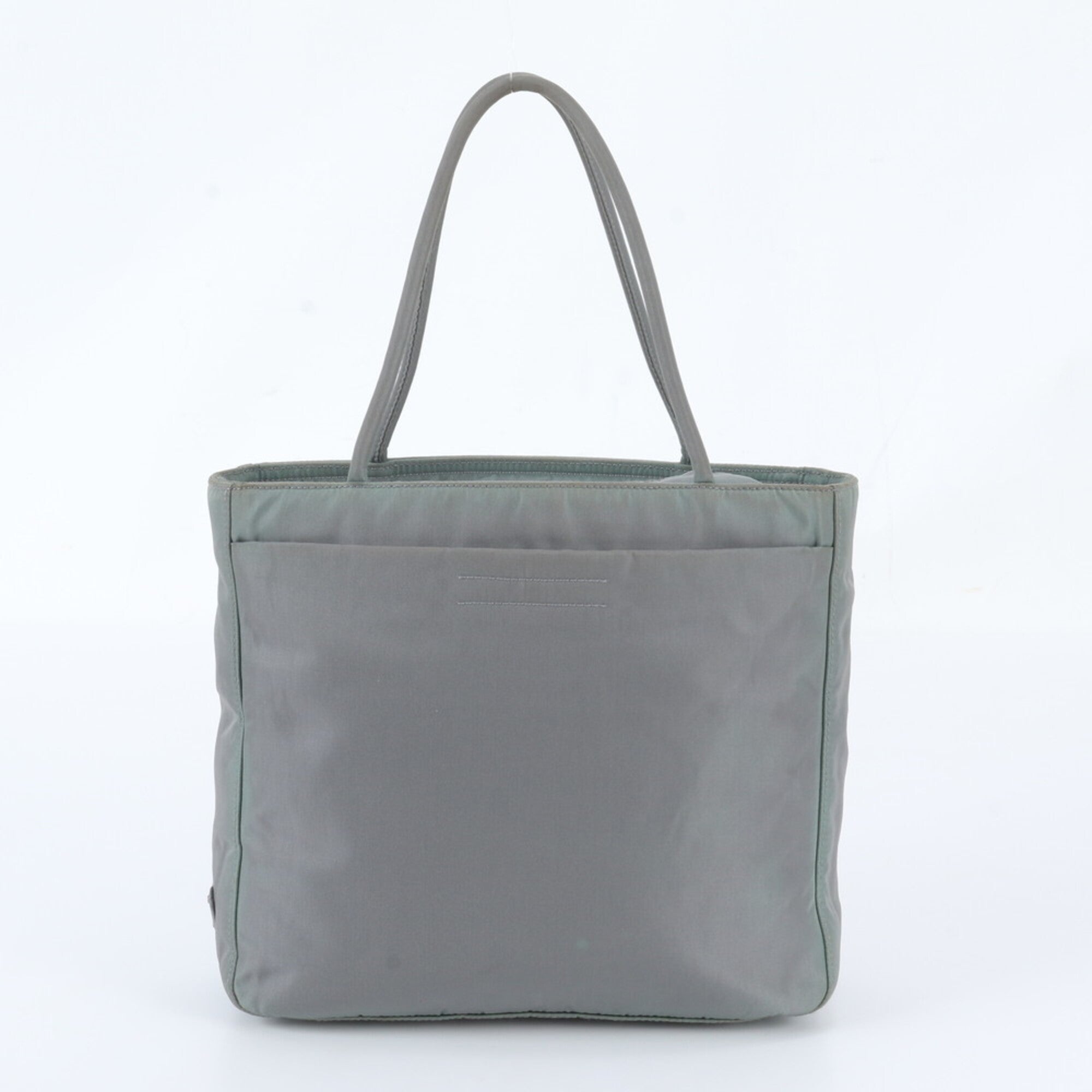 Prada Gray Handbag Shoulder Bag Tote Bag (Pre-Owned)