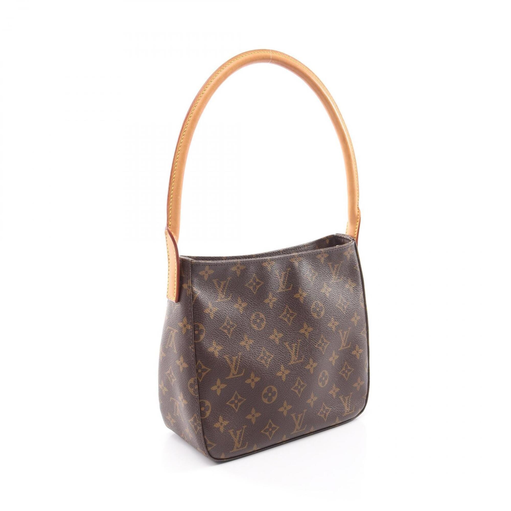 Louis Vuitton Brown Monogram Coated Canvas Leather Handbag Shoulder Bag (Pre-Owned)