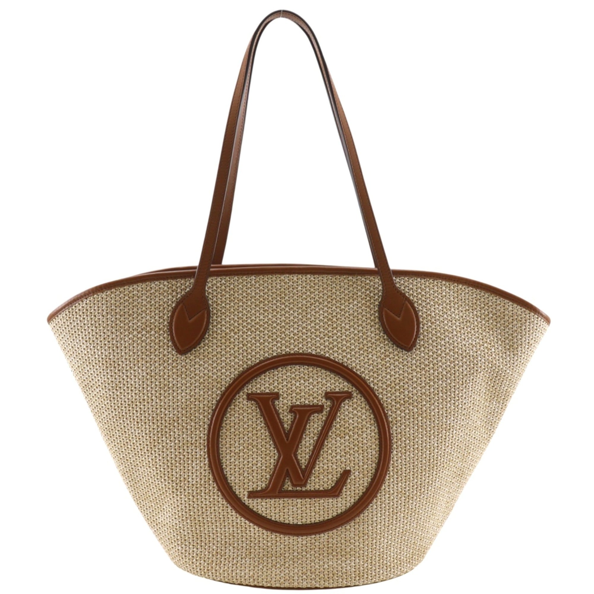 Louis Vuitton Beige Raffia Tote Bag (Pre-Owned)
