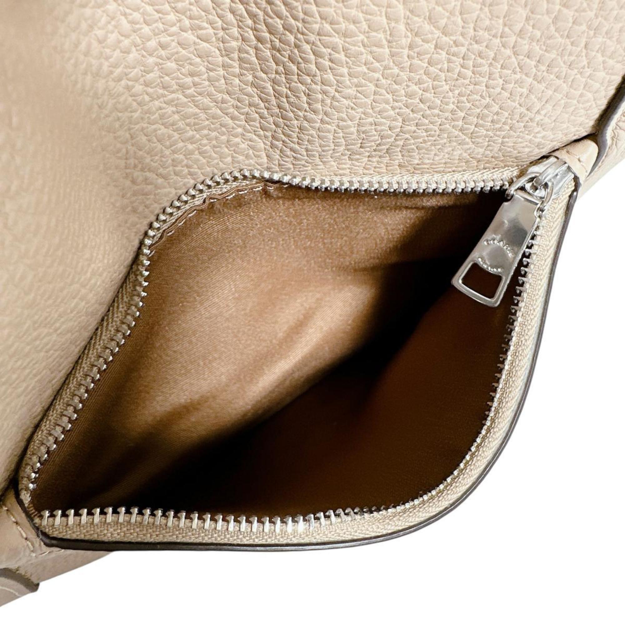Coach Beige Leather Handbag (Pre-Owned)