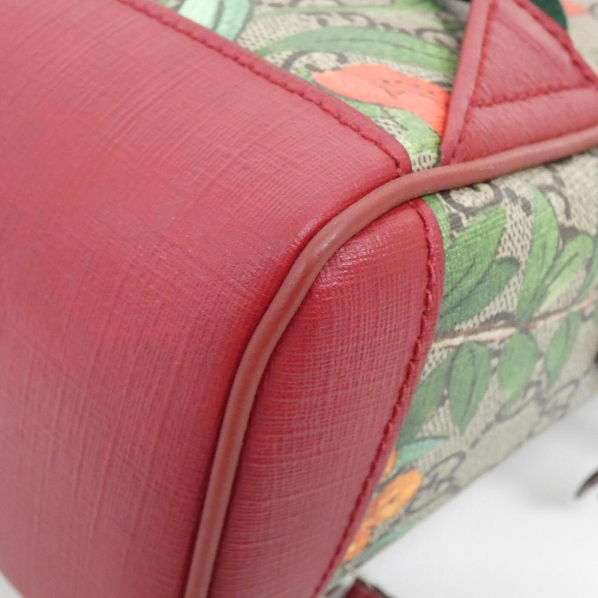 Gucci Beige Red Color Backpack (Pre-Owned)