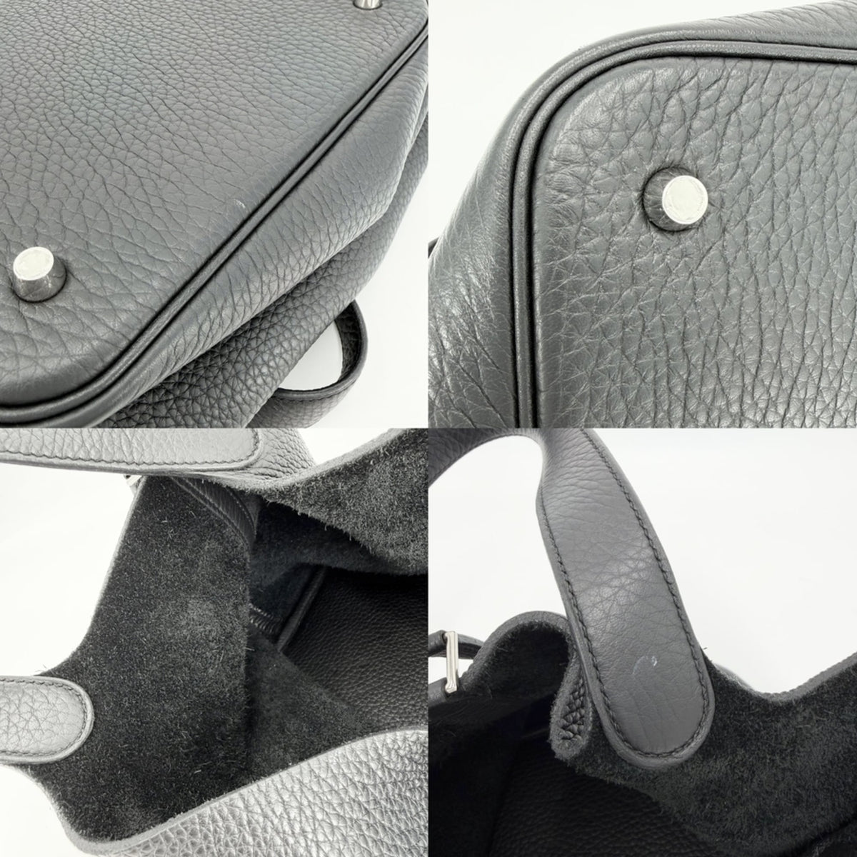 Hermes Black Leather Handbag (Pre-Owned)