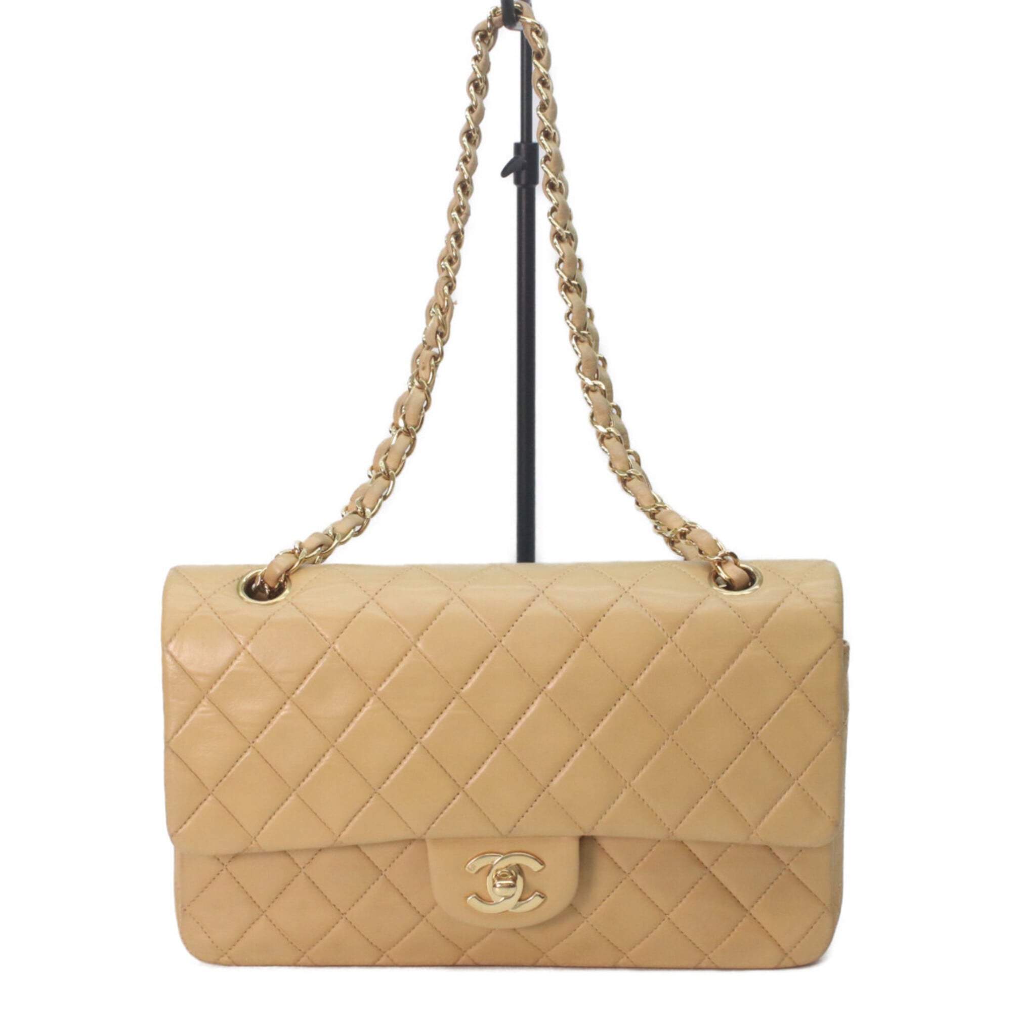 Chanel Beige Leather Shoulder Bag (Pre-Owned)
