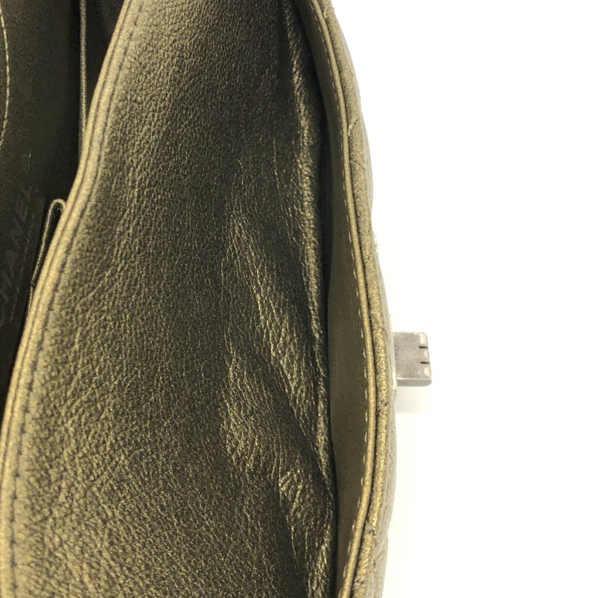 Chanel Bronze Leather Shoulder Bag (Pre-Owned)
