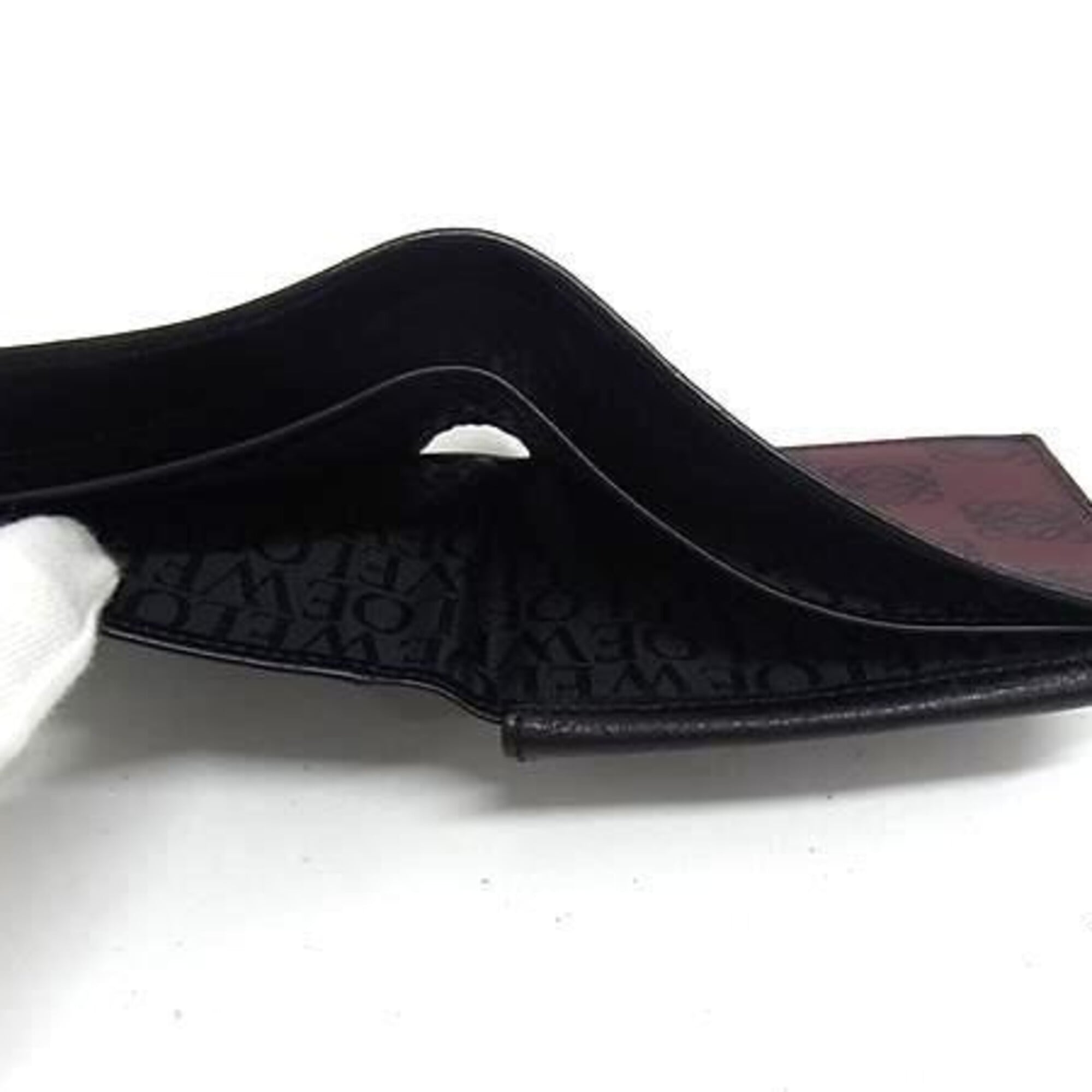 Loewe Black Bordeaux Pvc Wallet (Bi-Fold) (Pre-Owned)