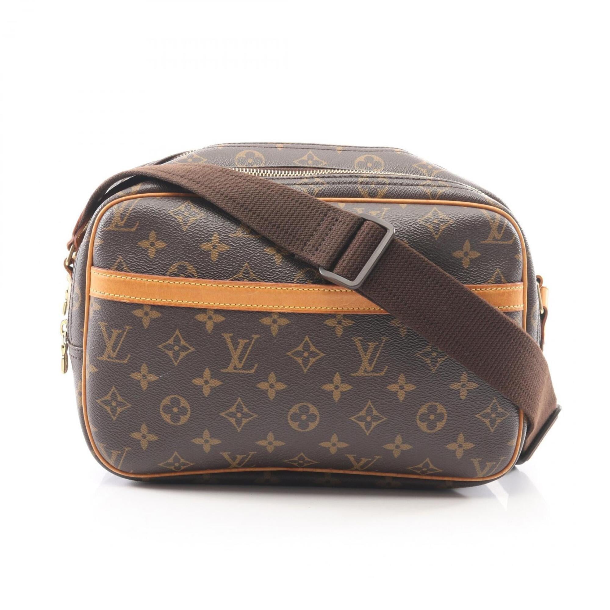 Louis Vuitton Brown Monogram Coated Canvas Leather Handbag Shoulder Bag (Pre-Owned)
