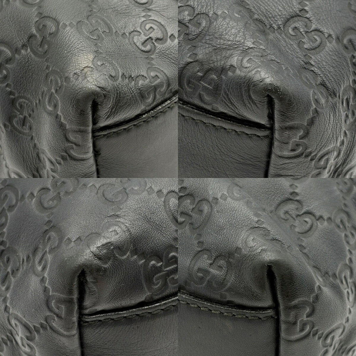 Gucci Black Leather Tote Bag (Pre-Owned)