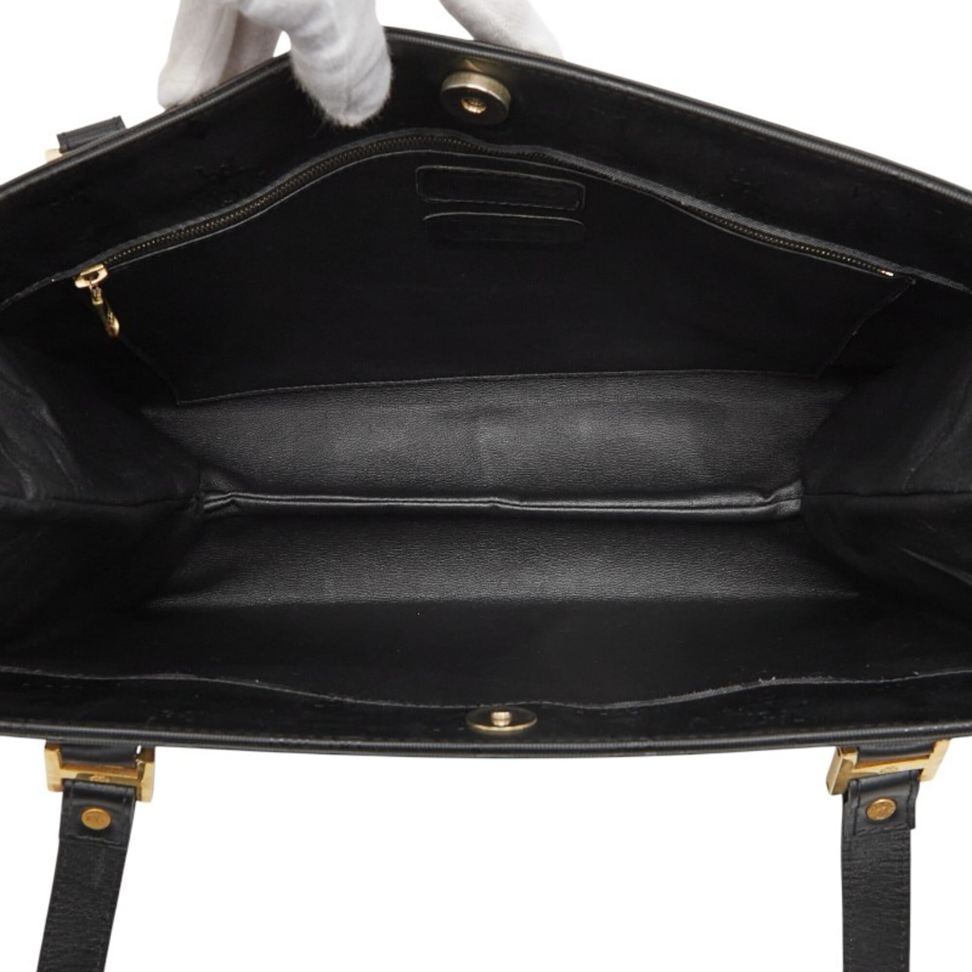 Mcm Black Nylon Leather Shoulder Bag Tote Bag (Pre-Owned)