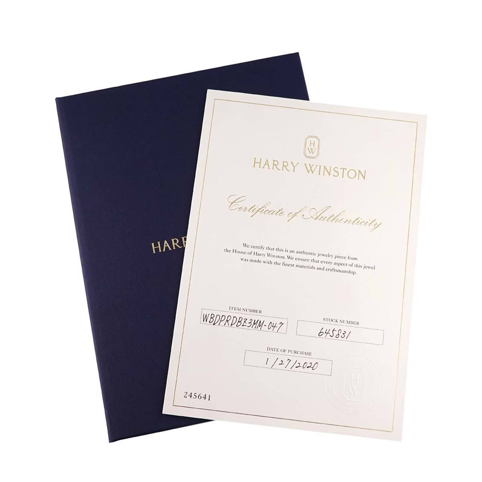 Harry Winston Platinum 950 Band Ring (Pre-Owned)