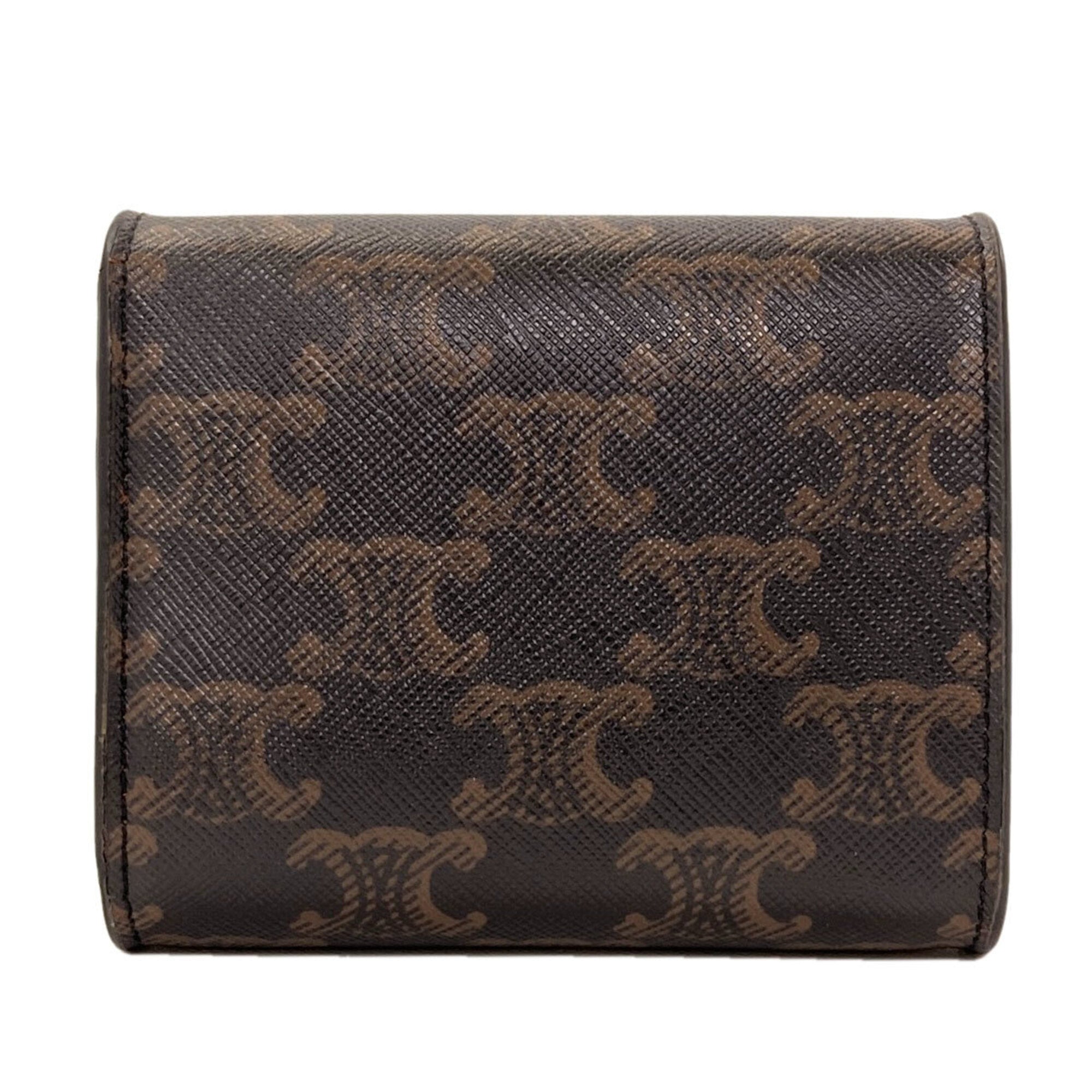 Celine Brown Pvc Wallet (Tri-Fold) (Pre-Owned)