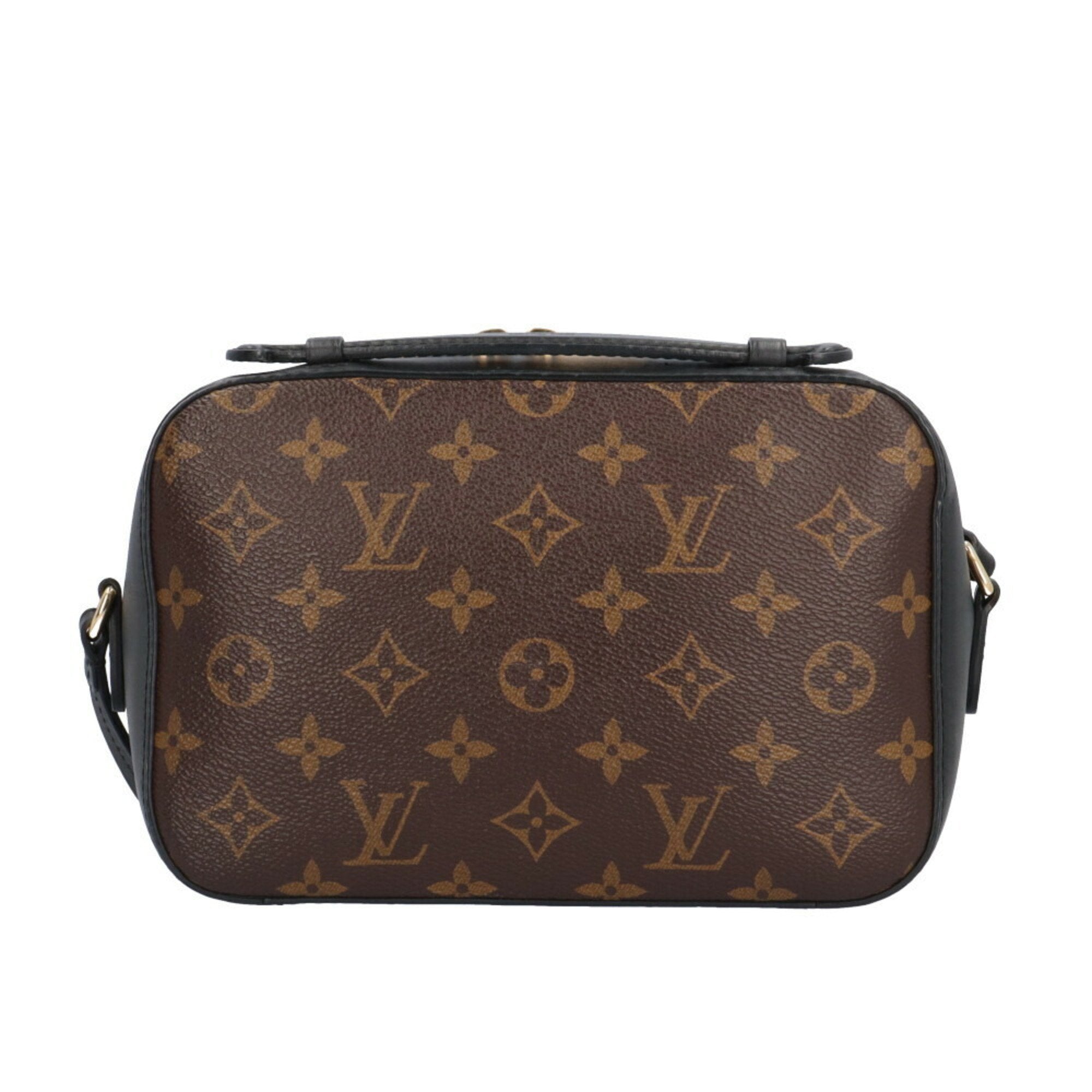 Louis Vuitton Black Brown Monogram Canvas Shoulder Bag (Pre-Owned)