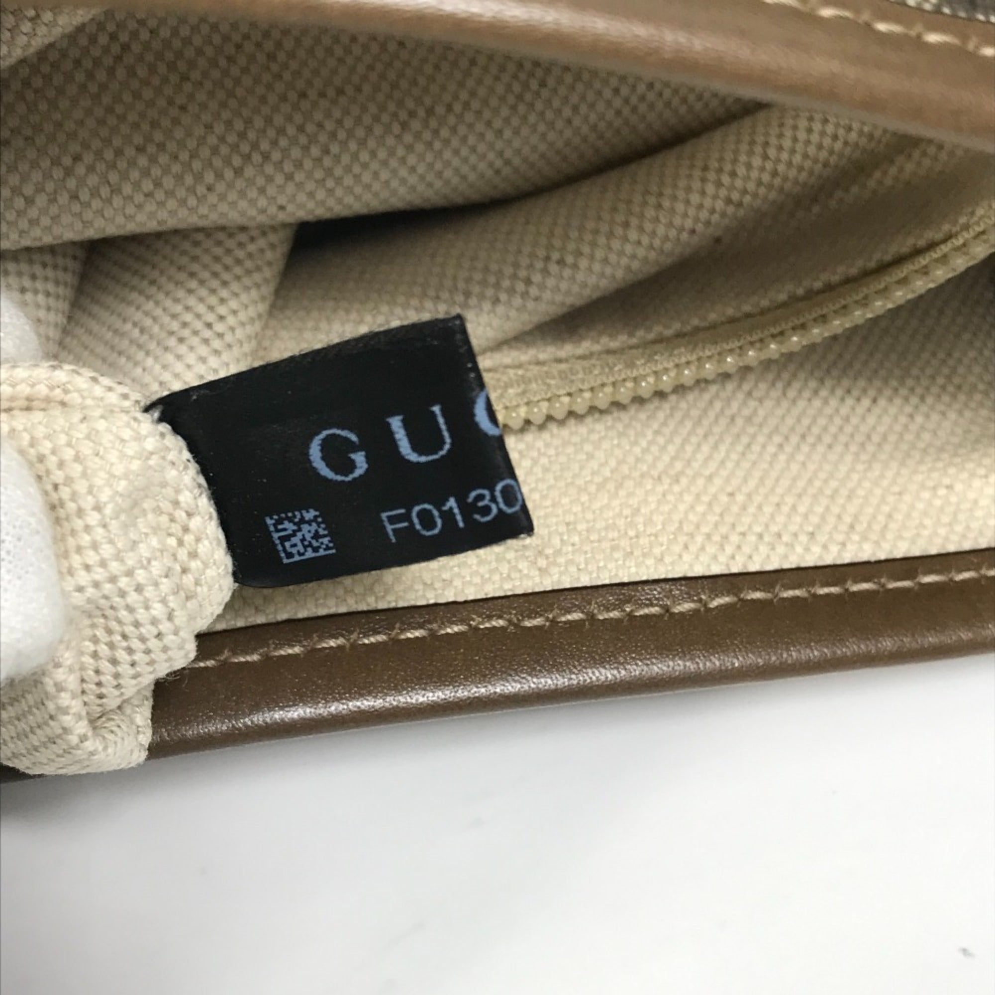 Gucci Diamante Beige Leather Shoulder Bag (Pre-Owned)