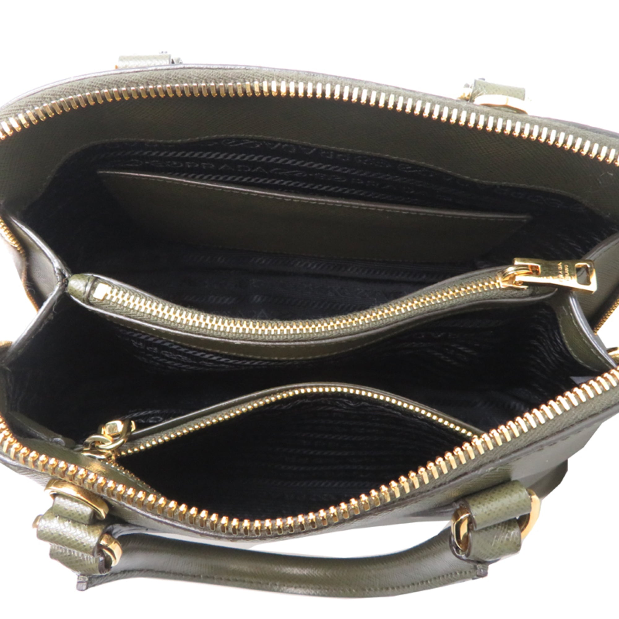 Prada Green Leather Handbag (Pre-Owned)