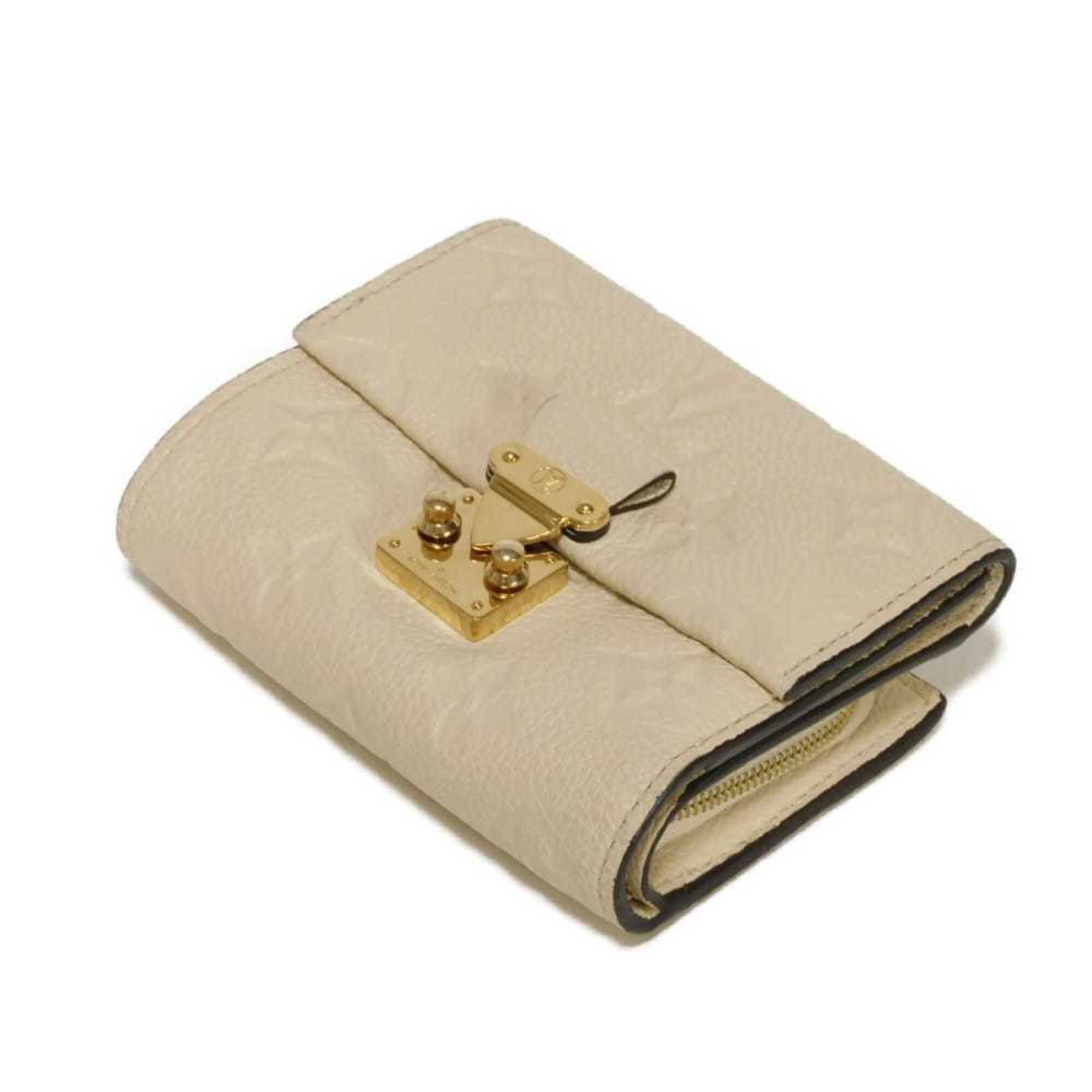 Louis Vuitton Monogram White Monogram Empreinte Leather Wallet (Tri-Fold) (Pre-Owned)