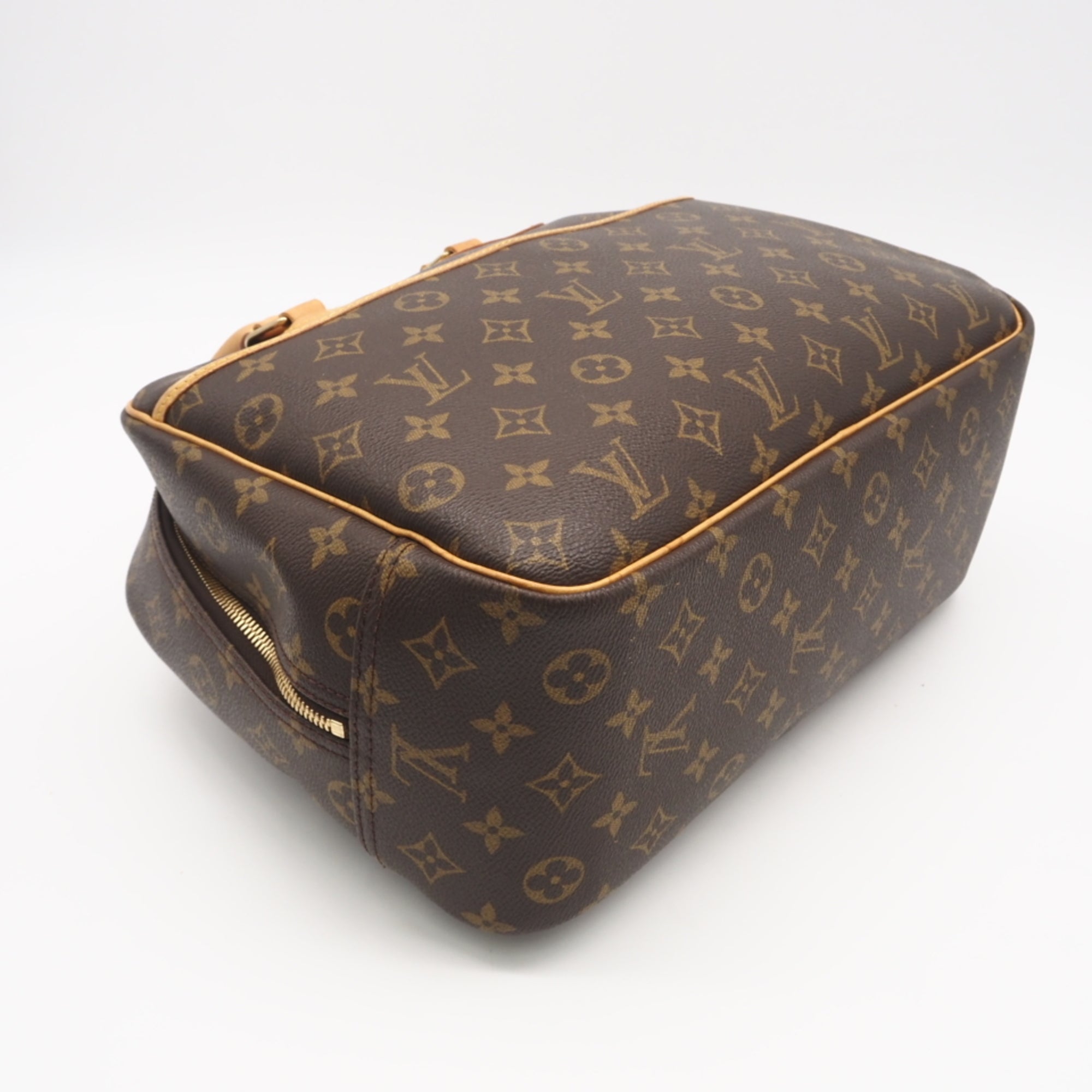 Louis Vuitton Monogram Beige Brown Monogram Handbag (Pre-Owned)
