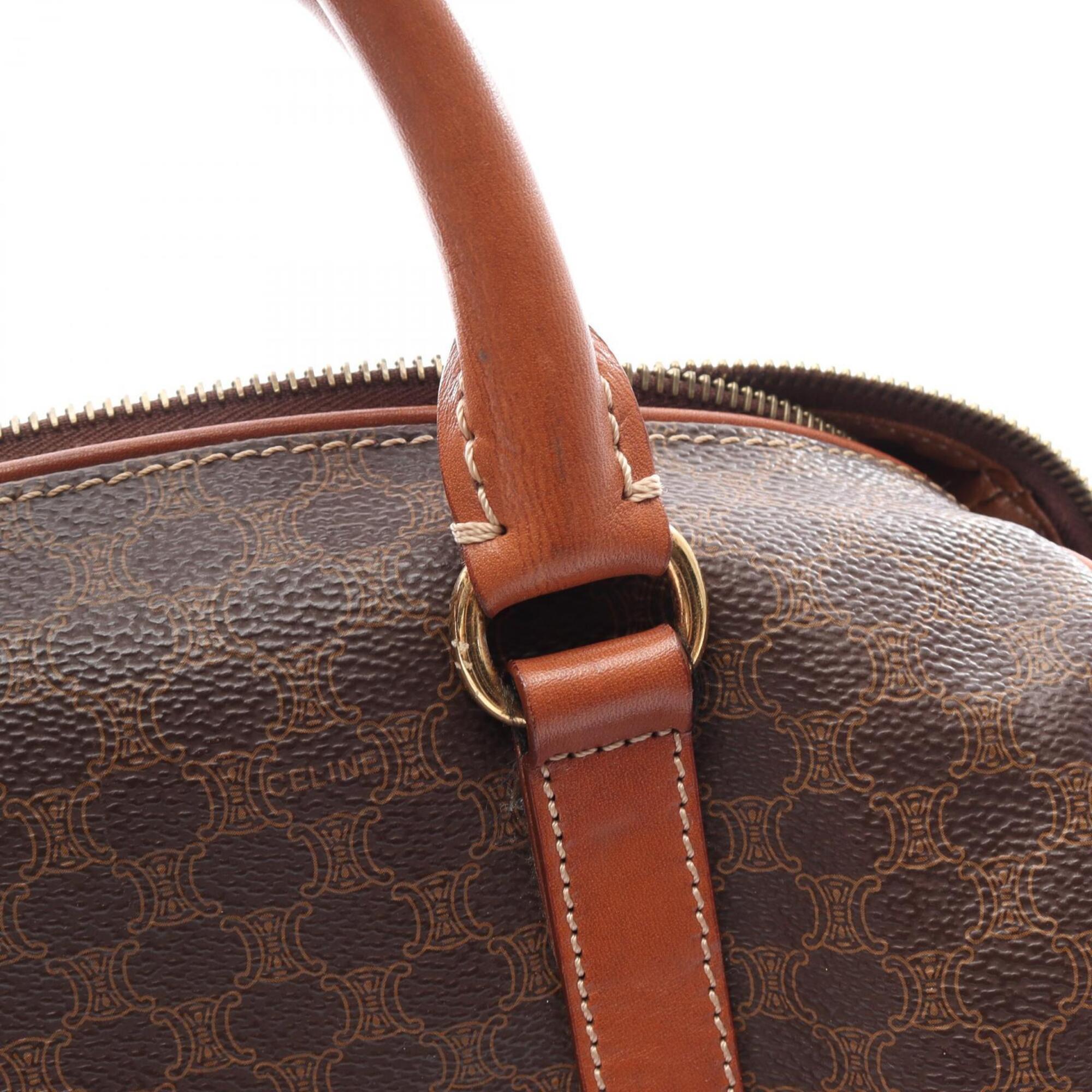 Celine Brown Coated Canvas Leather Handbag (Pre-Owned)