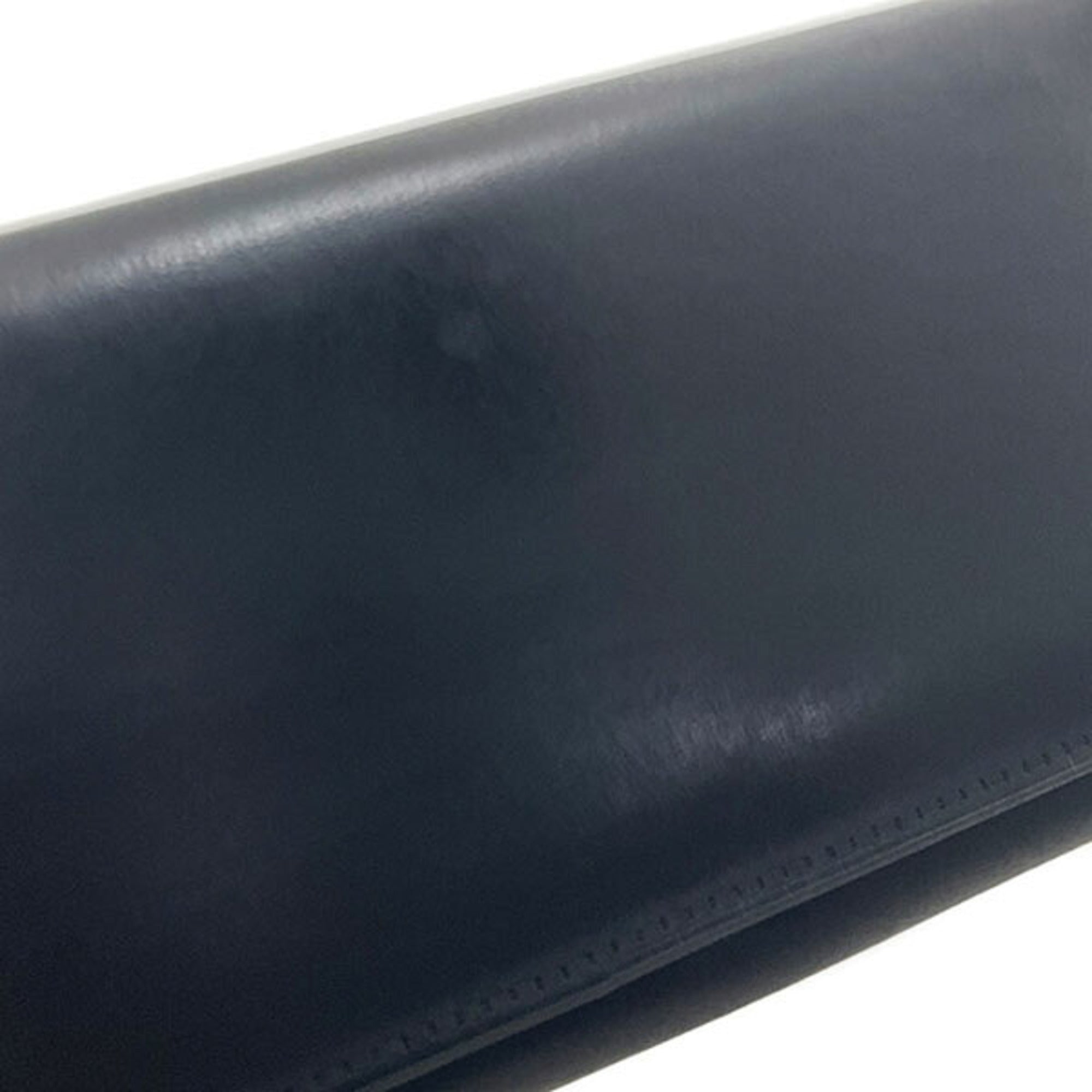 Coach Black Leather Long Wallet (Tri-Fold) (Pre-Owned)
