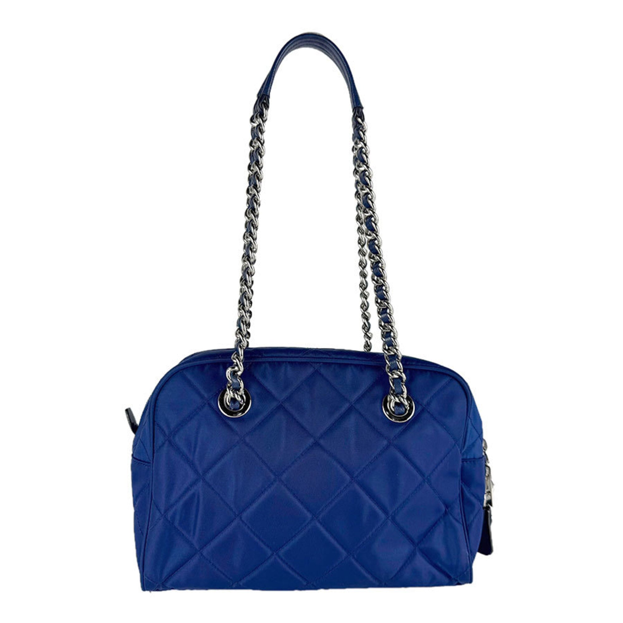 Prada Dark Blue Nylon Shoulder Bag (Pre-Owned)
