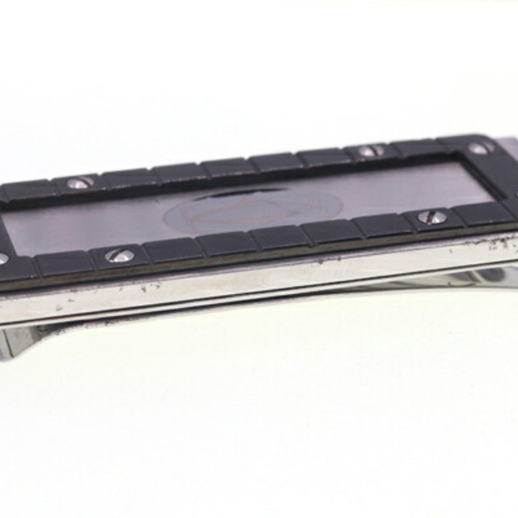 Cartier Santos Silver Black Stainless Steel Money Clip (Pre-Owned)