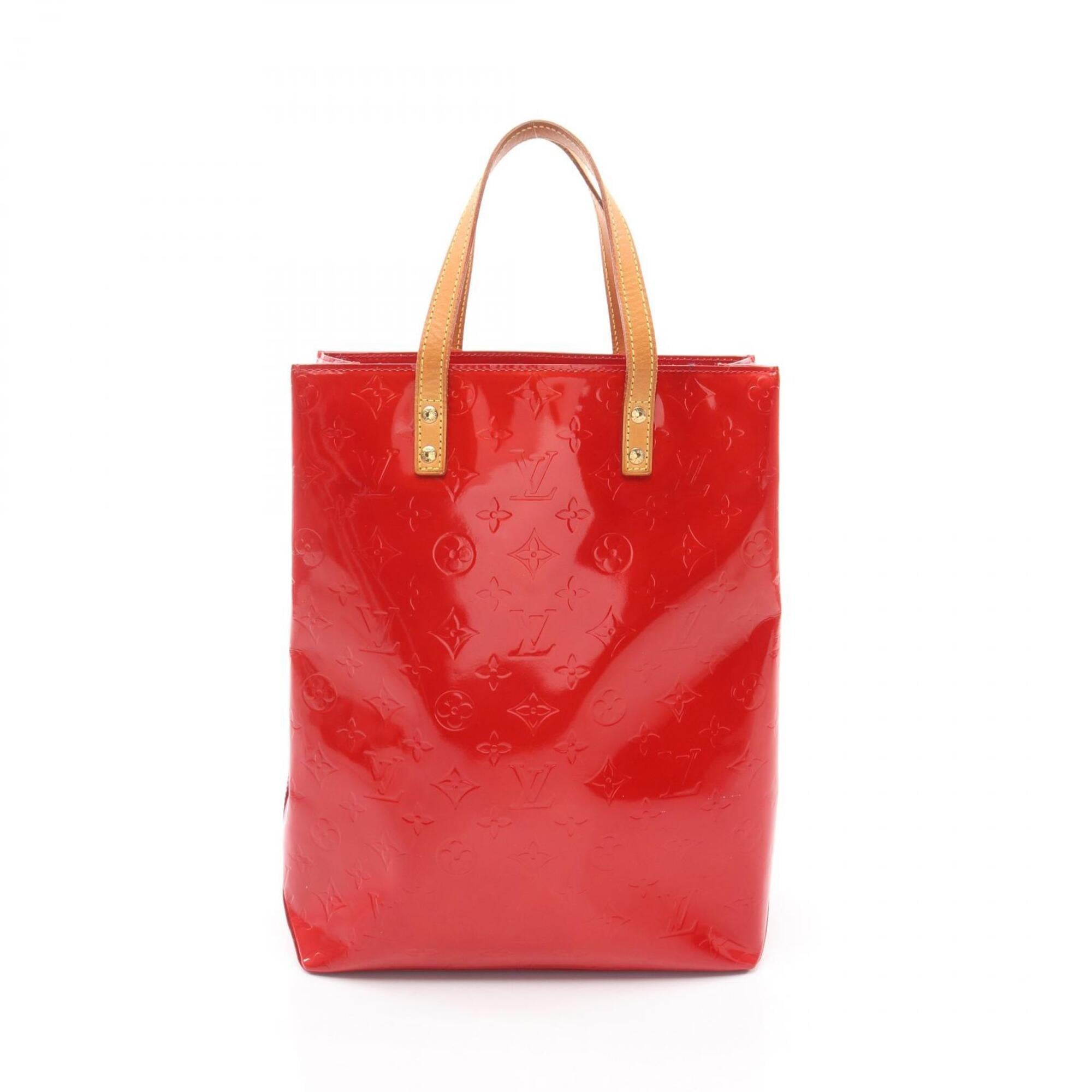 Louis Vuitton Red Color Rouge Vernis Leather Handbag Tote Bag (Pre-Owned)