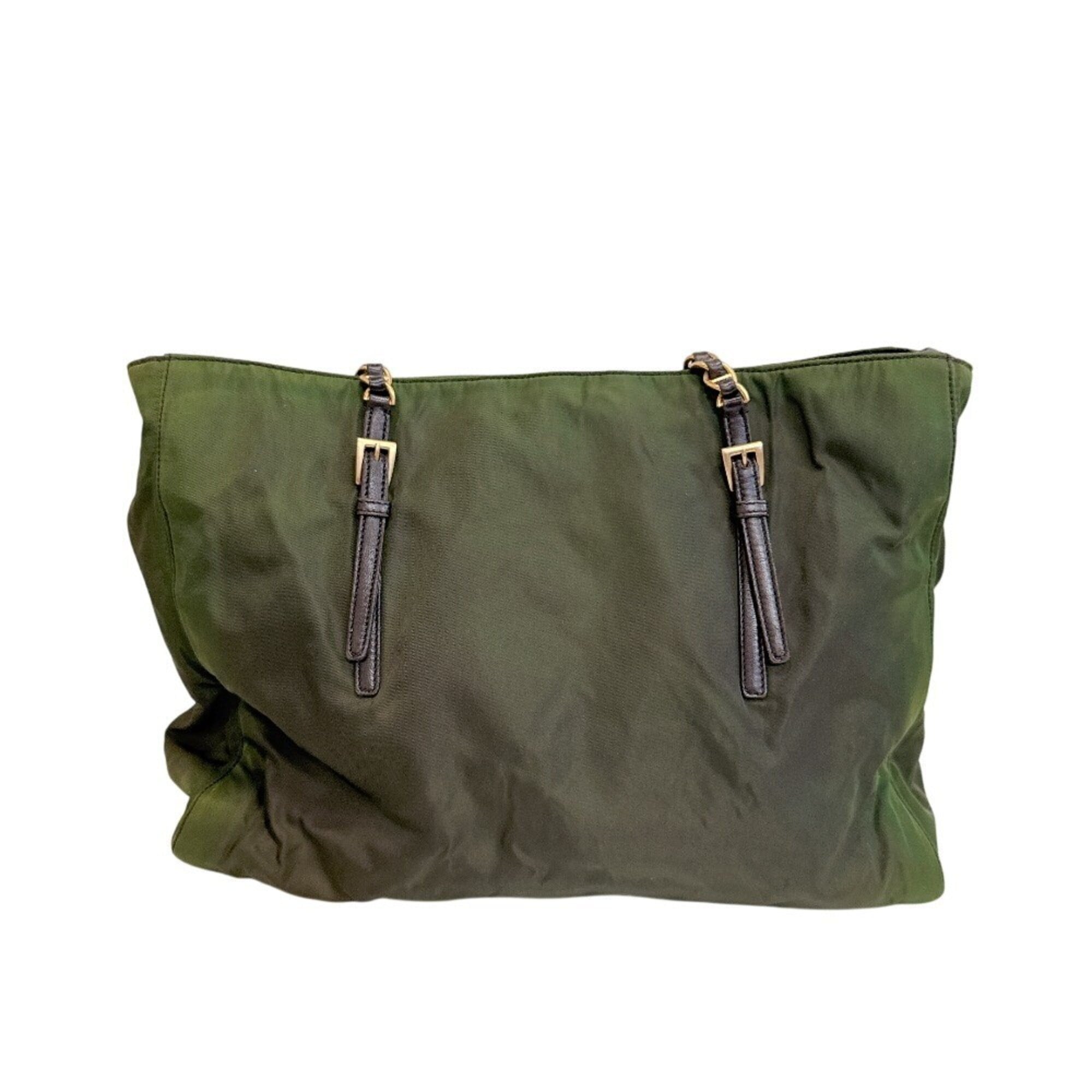 Prada Green Nylon Tote Bag (Pre-Owned)